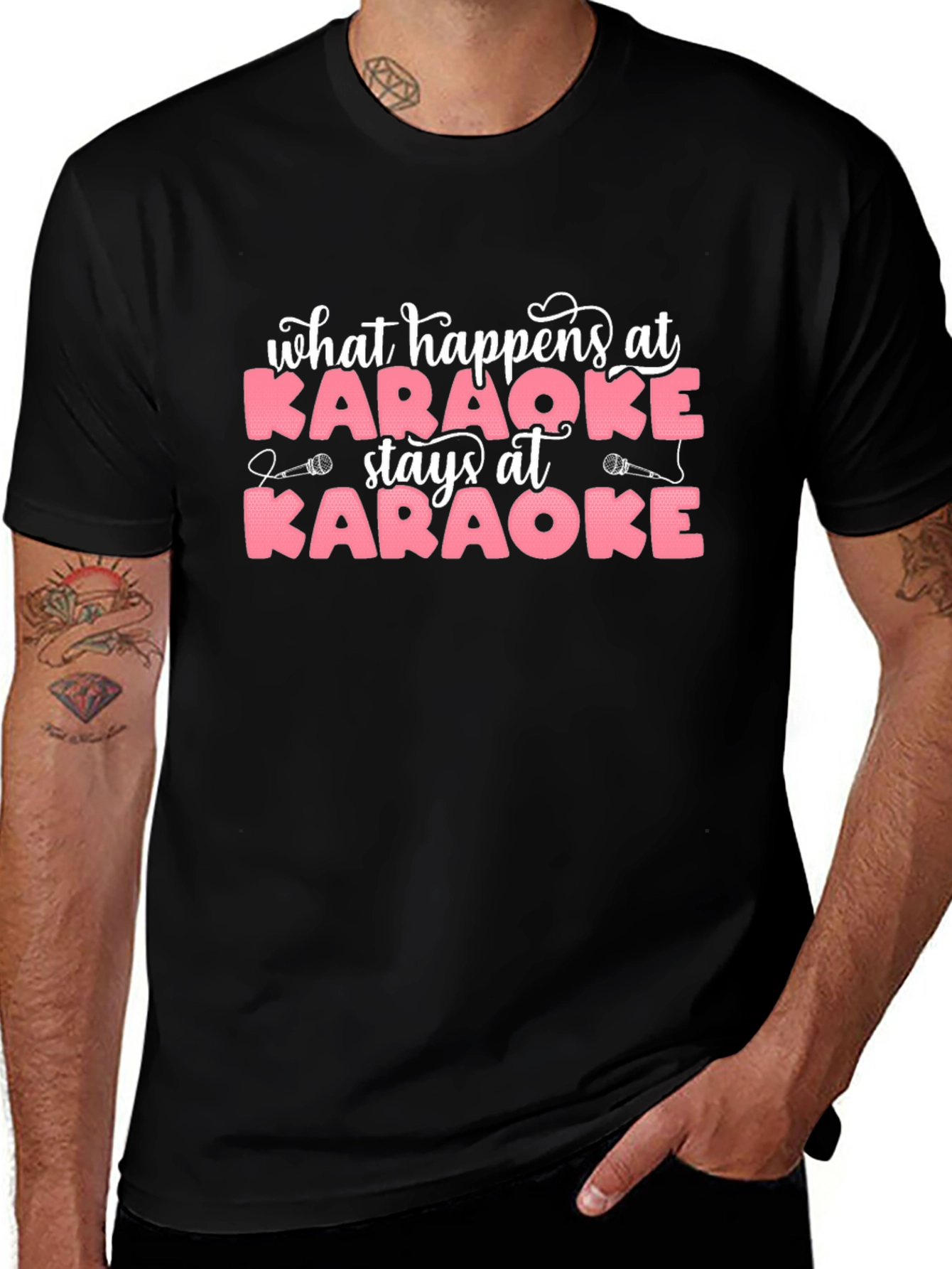Karaoke T-Shirt - What Happens At Karaoke