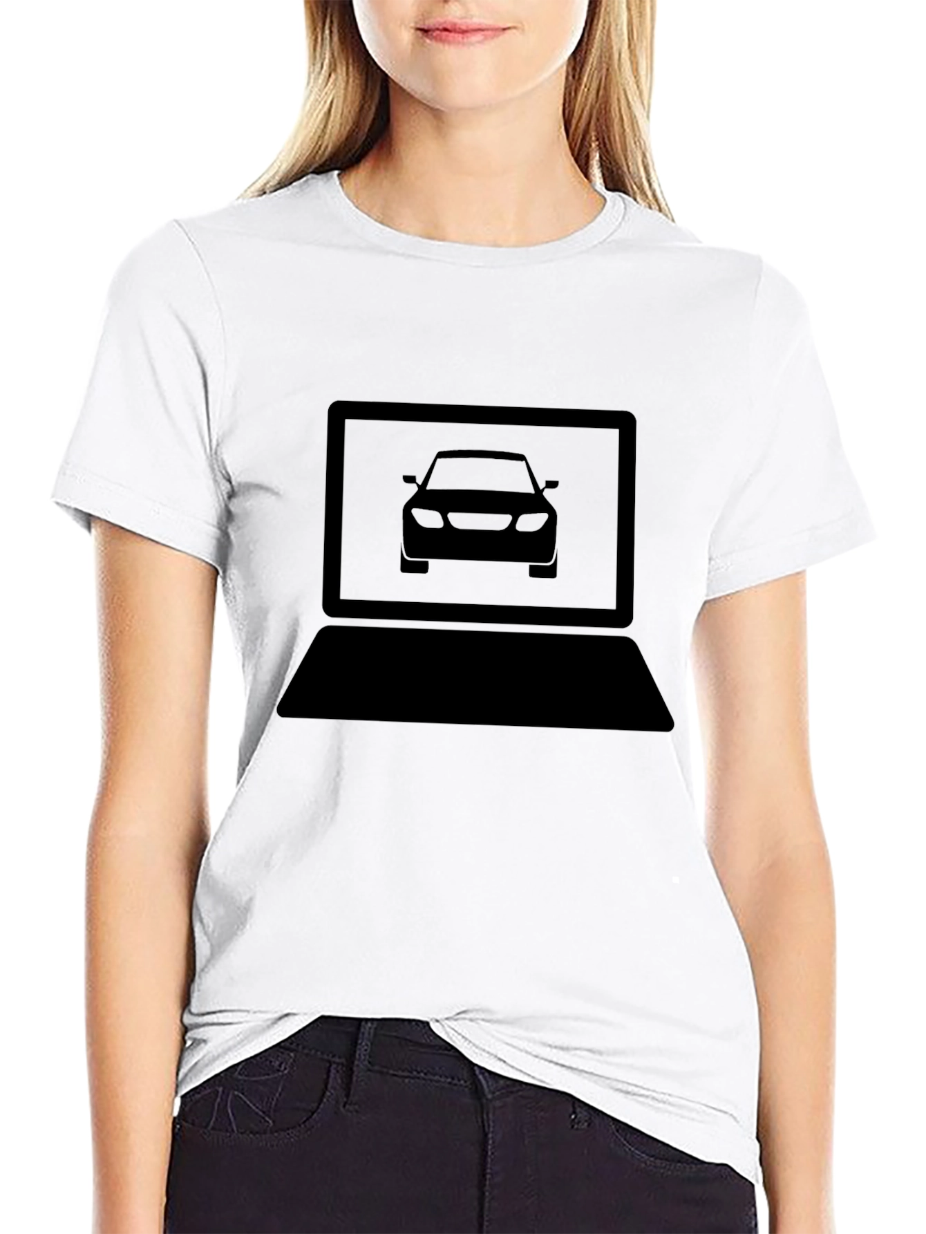Car Lover Laptop Tee - Modern Automotive Tech T-Shirt