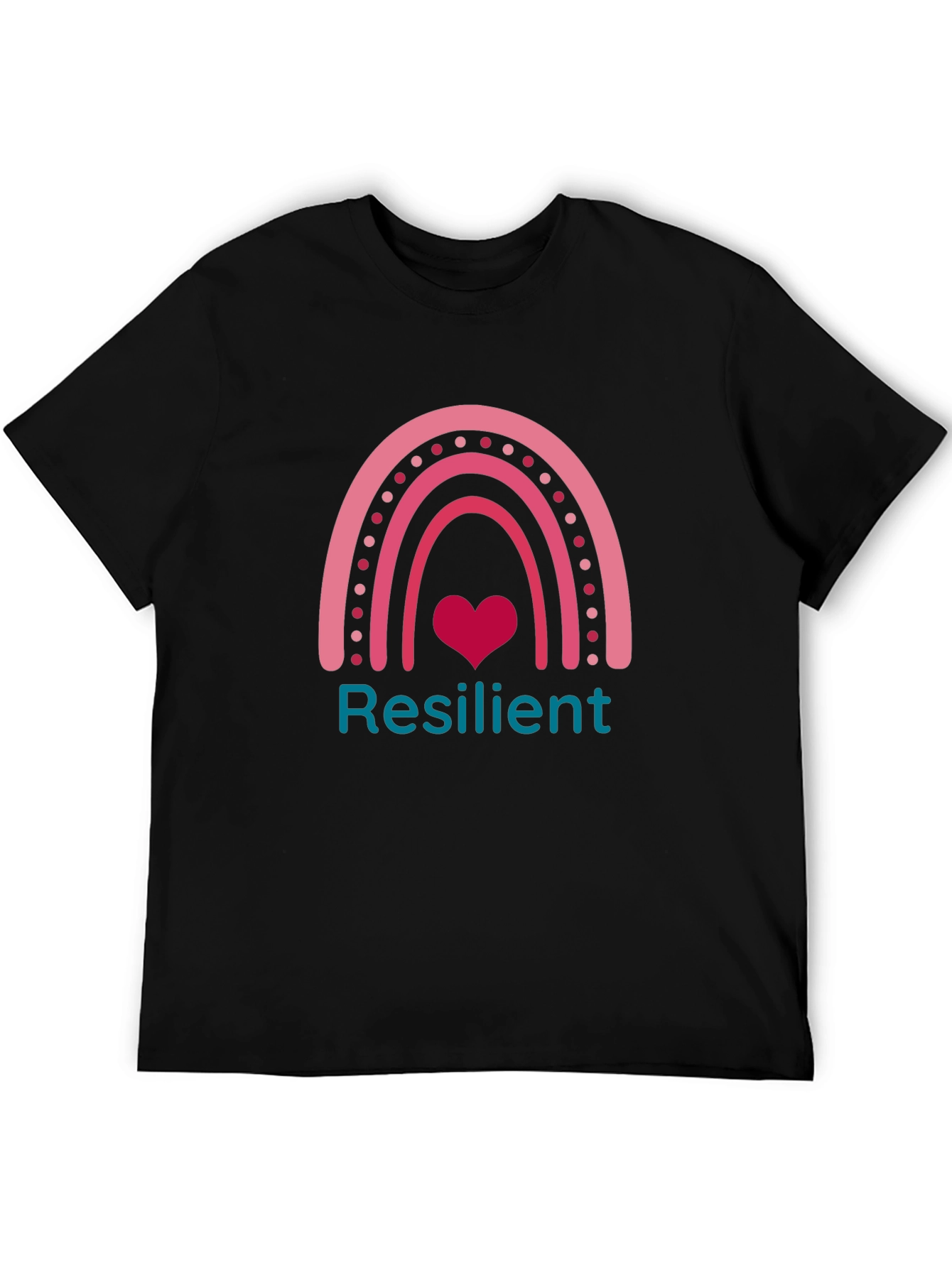 Resilient Rainbow Heart T-Shirt - Positive Vibes