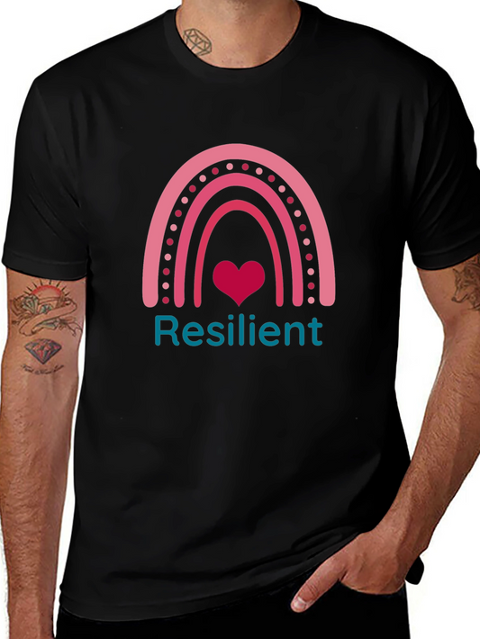 Resilient Rainbow Heart T-Shirt - Positive Vibes