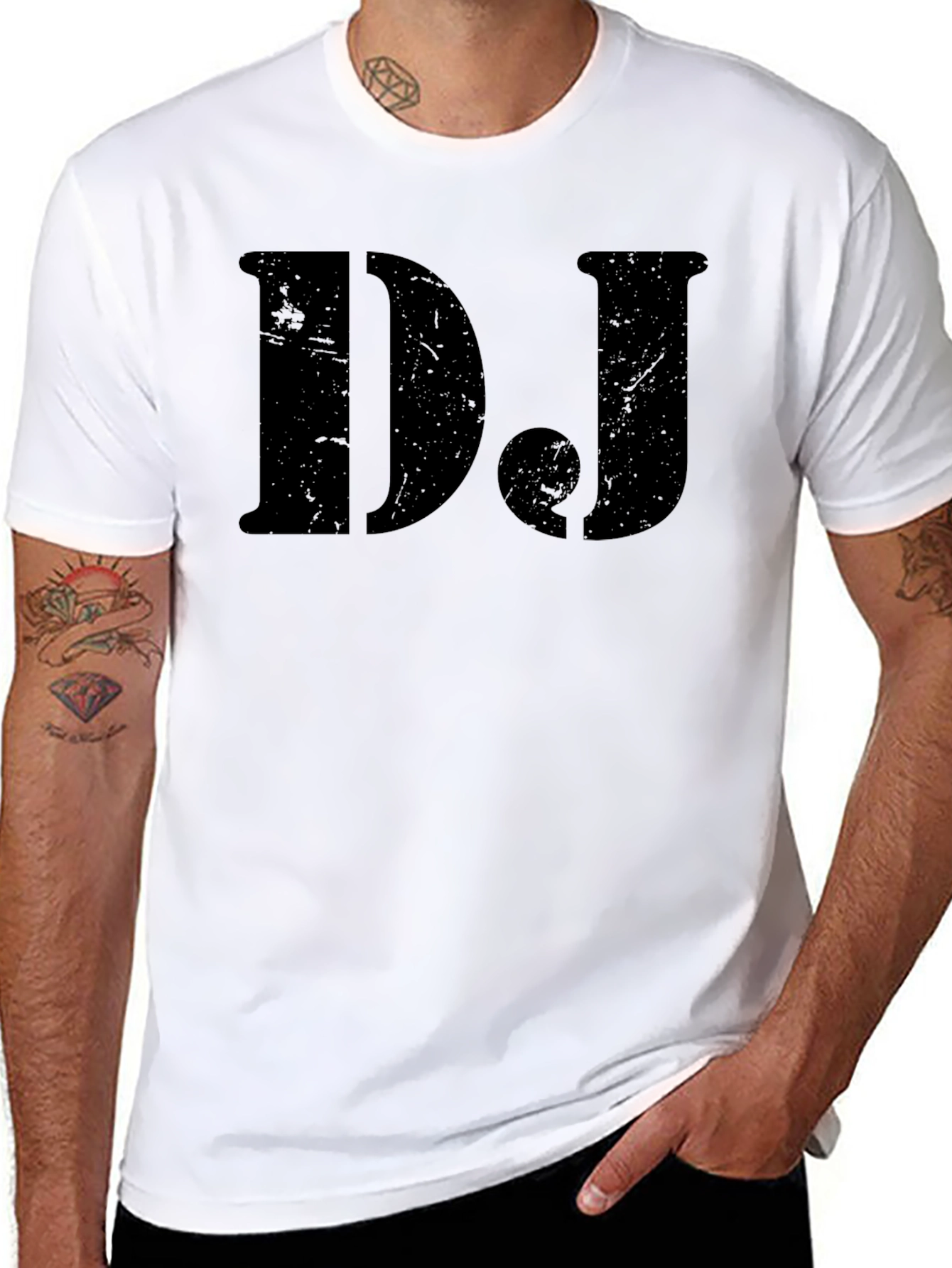 DJ Black Graphic Tee - Cool Music Lover Shirt