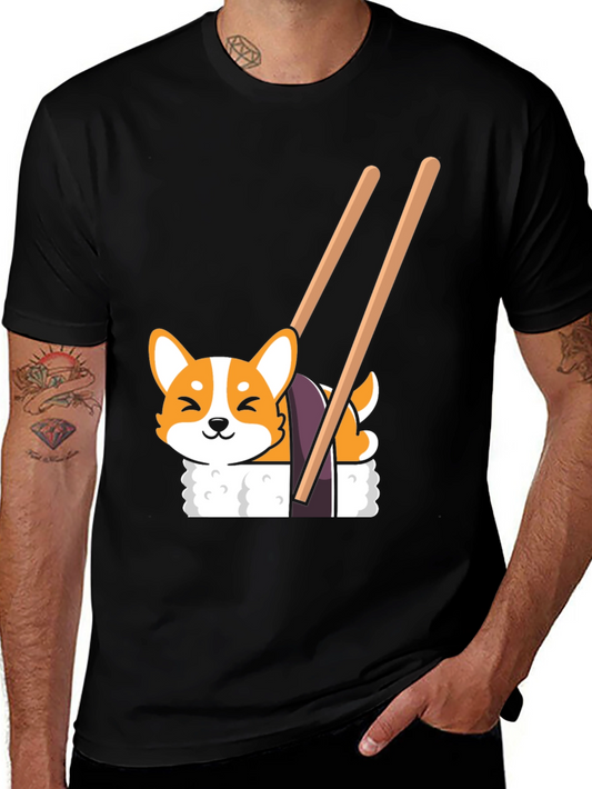 Corgi Sushi Roll T-Shirt - Cute Japanese Foodie Tee