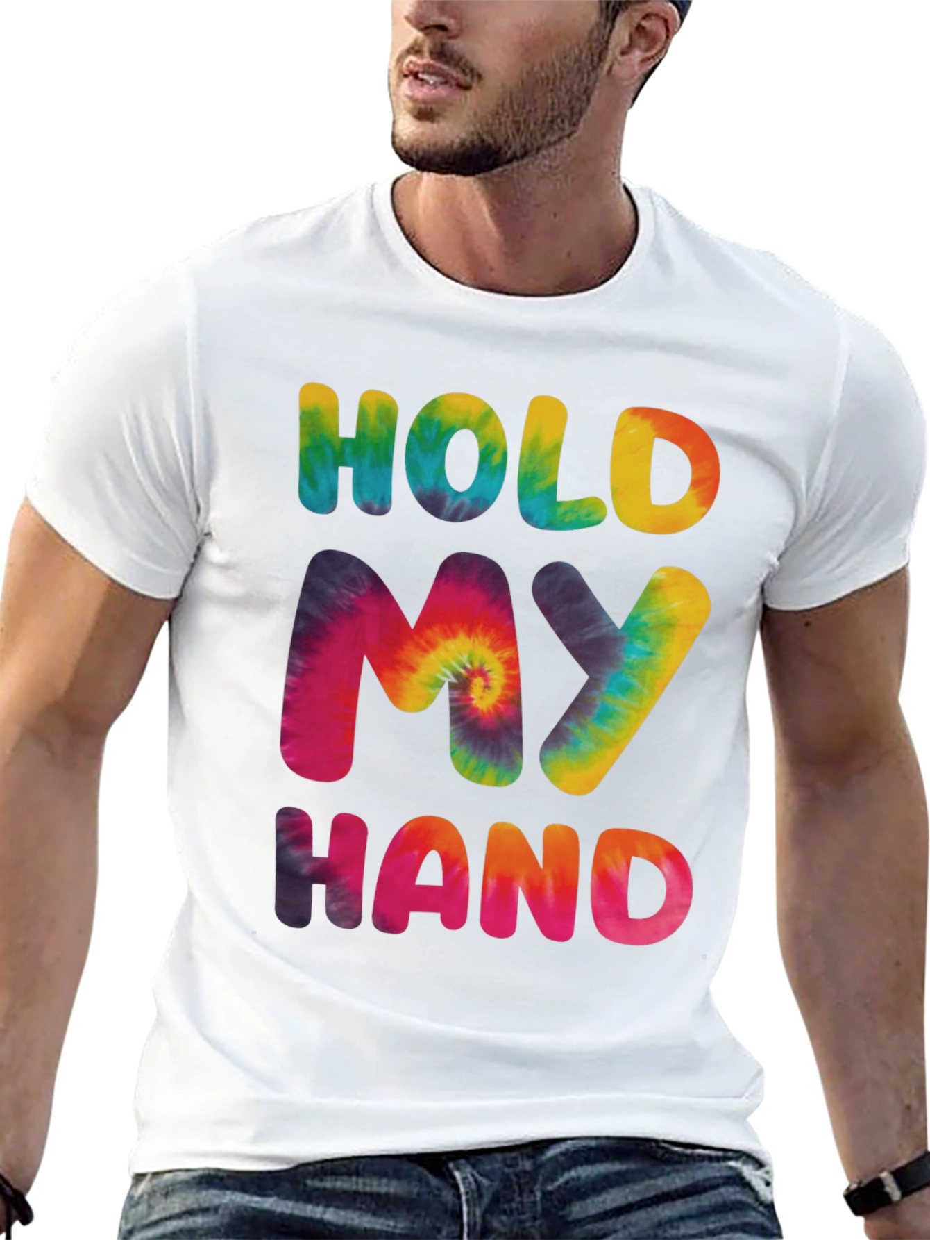 Tie-Dye Hold My Hand Graphic Tee