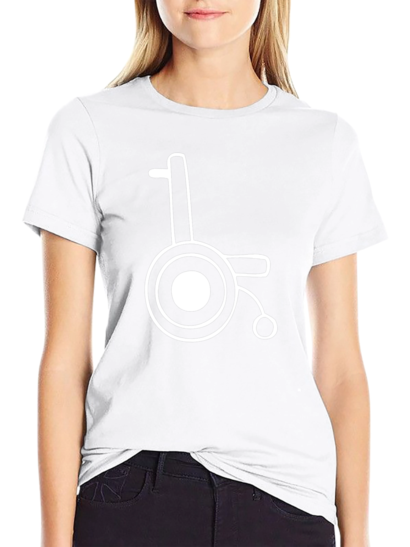 Wheelchair Graphic Tee - Black Cotton Blend