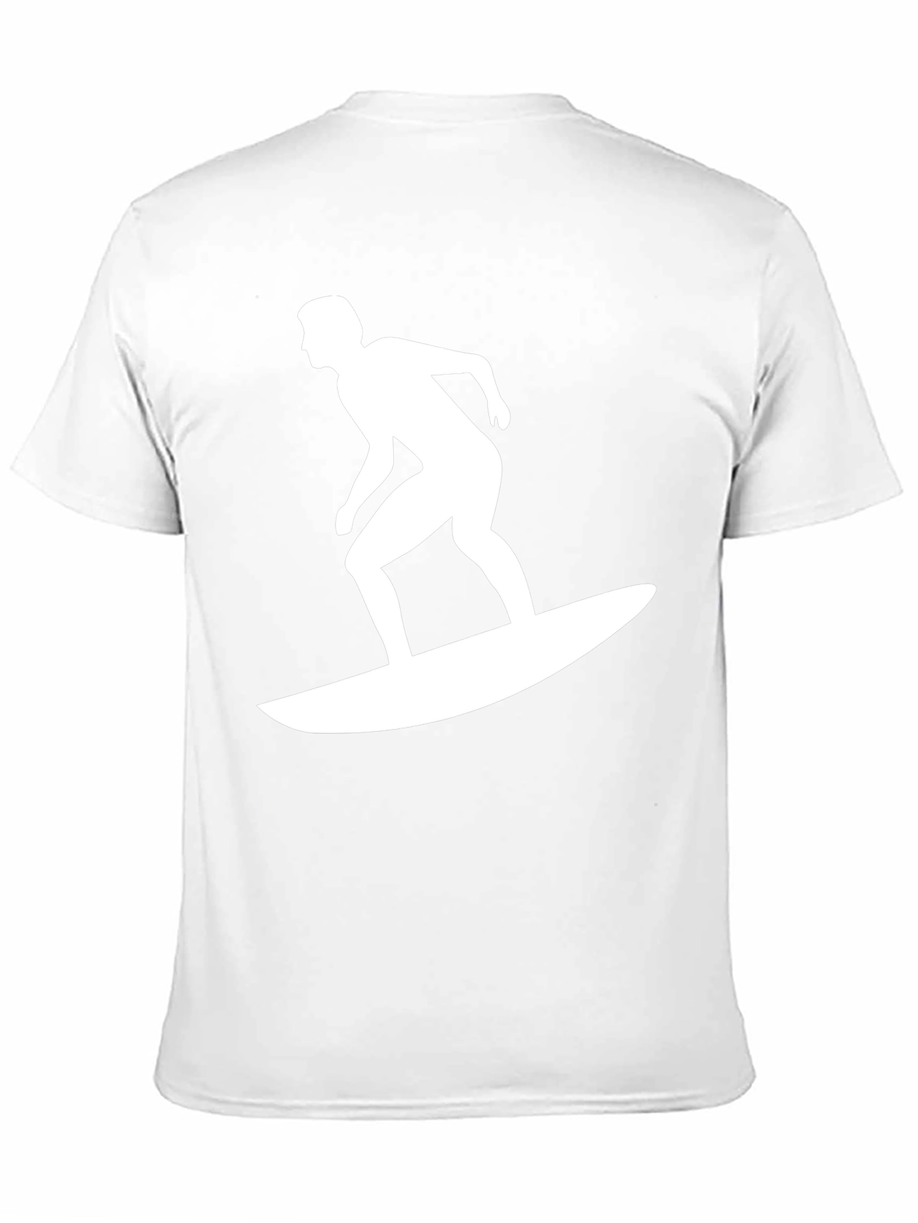 Black T-Shirt with Surfer Graphic