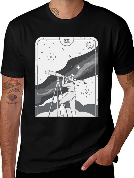 Celestial Explorer Graphic Tee - Unisex Stargazer Shirt