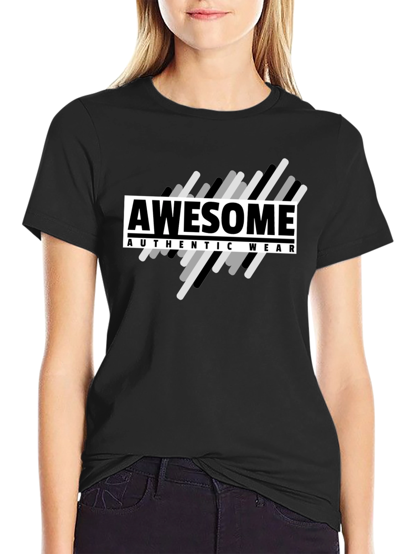 Awesome Authentic Wear Black Graphic T-Shirt