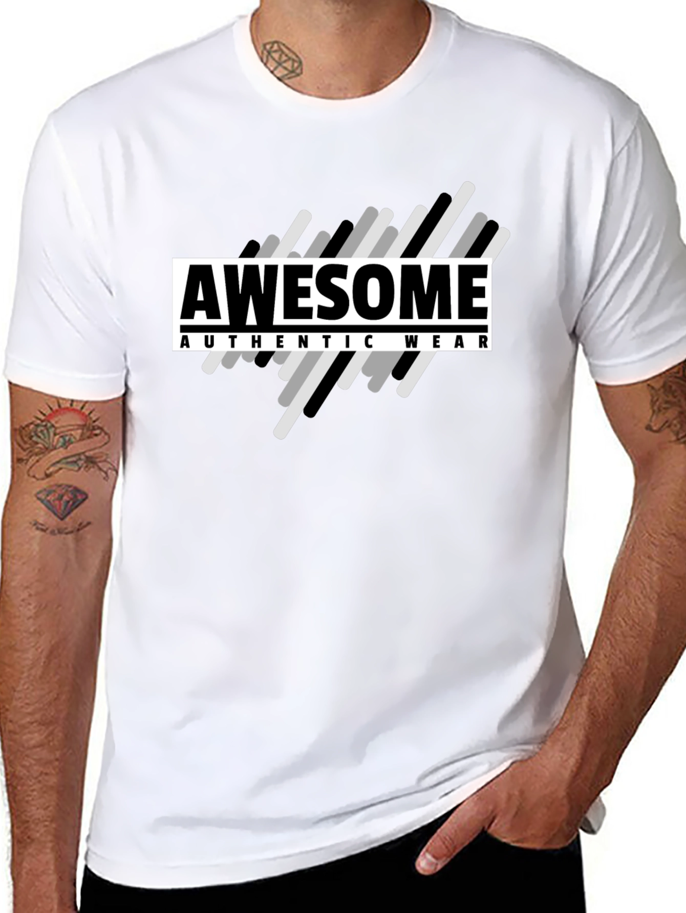 Awesome Authentic Wear Black Graphic T-Shirt