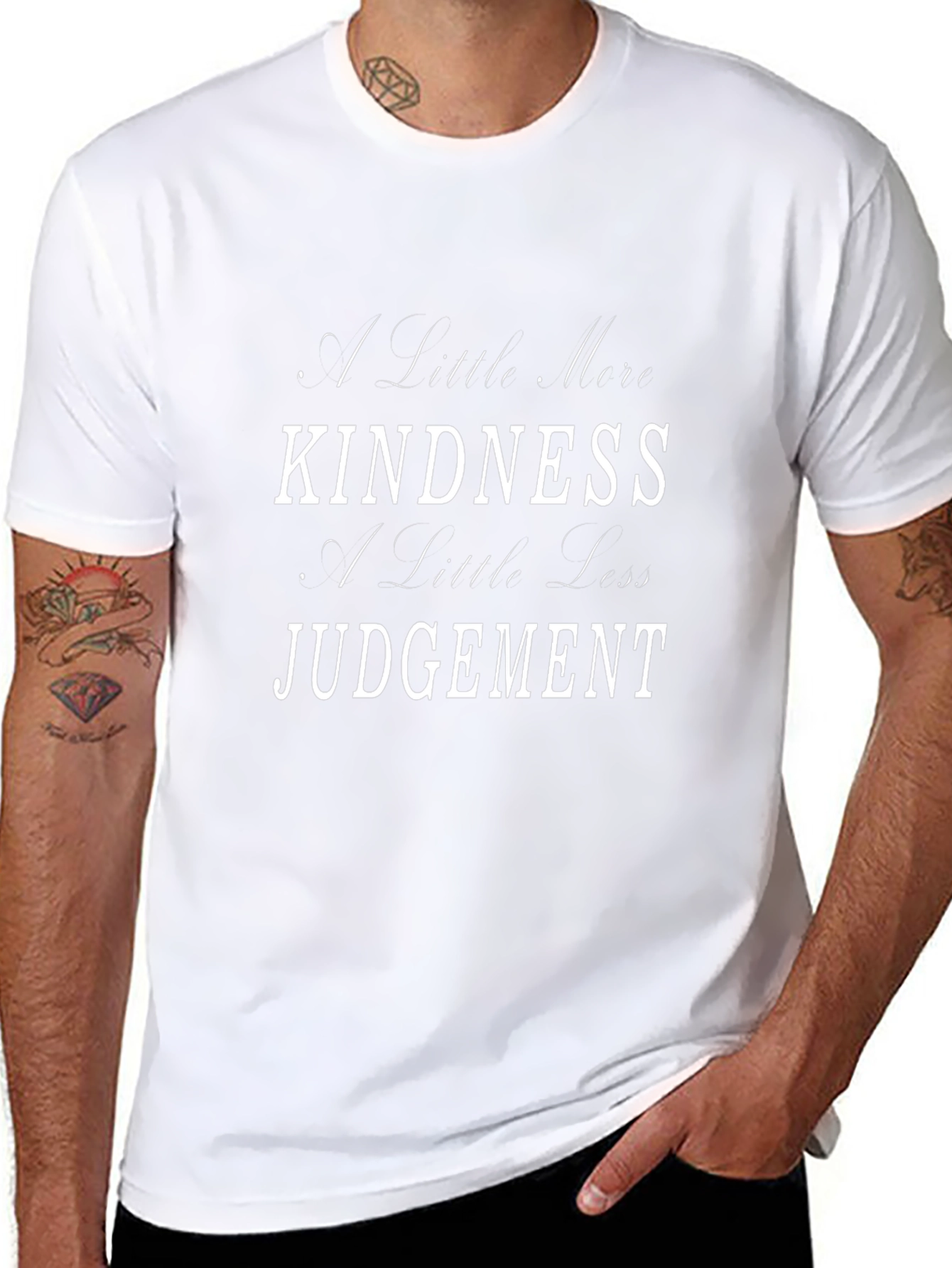 Kindness & Judgement Graphic Tee - Black Casual Shirt