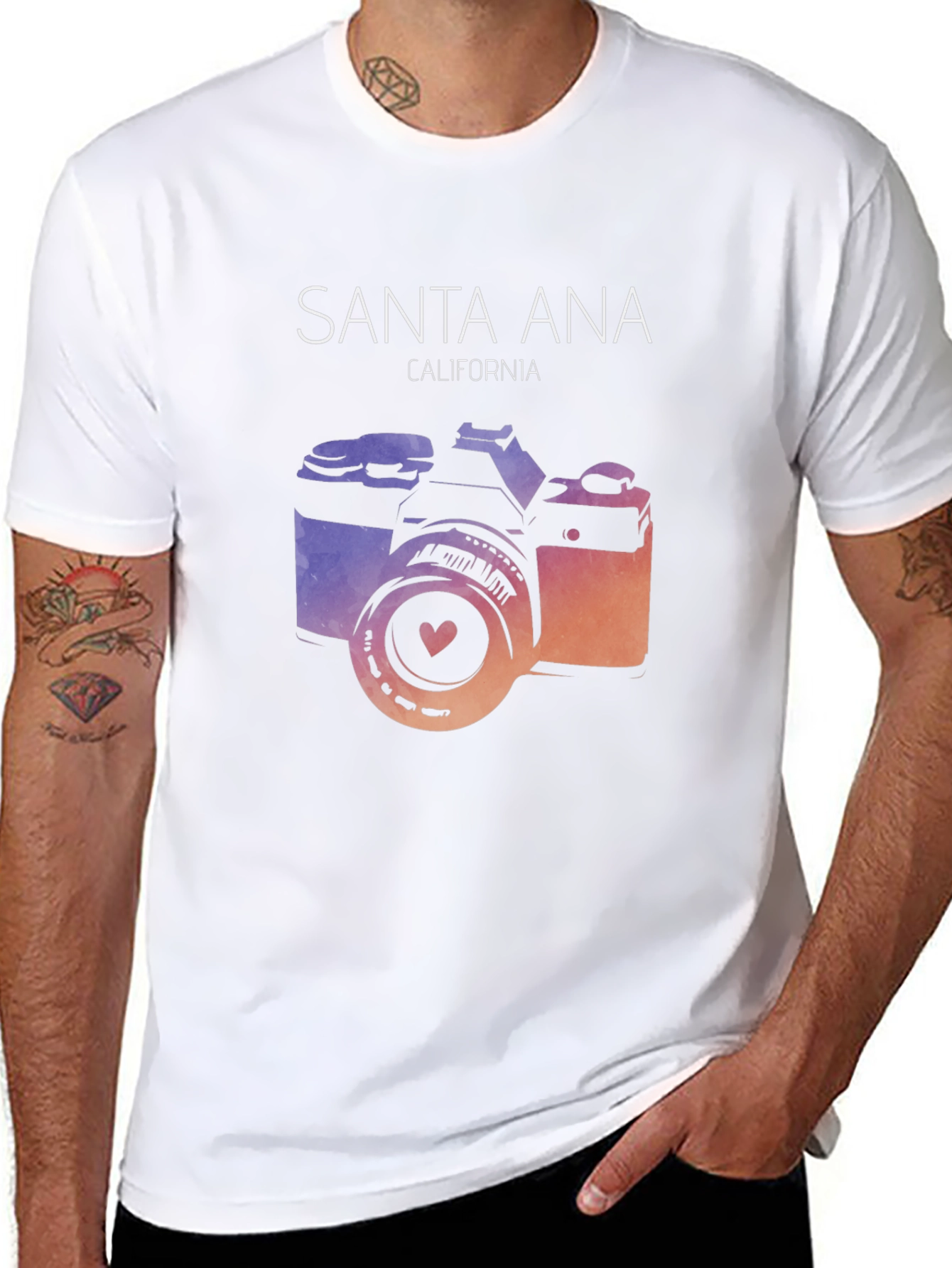 Santa Ana California Camera Graphic Tee