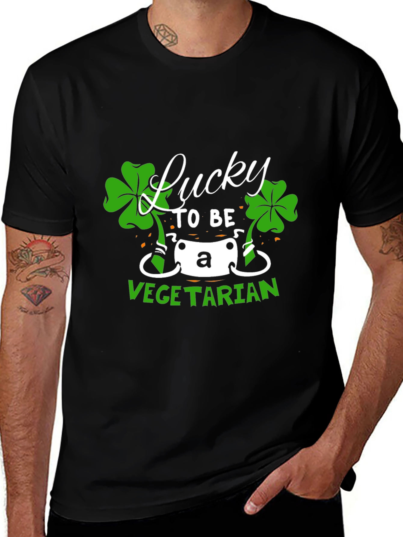 Lucky Vegetarian St. Patricks Day T-Shirt