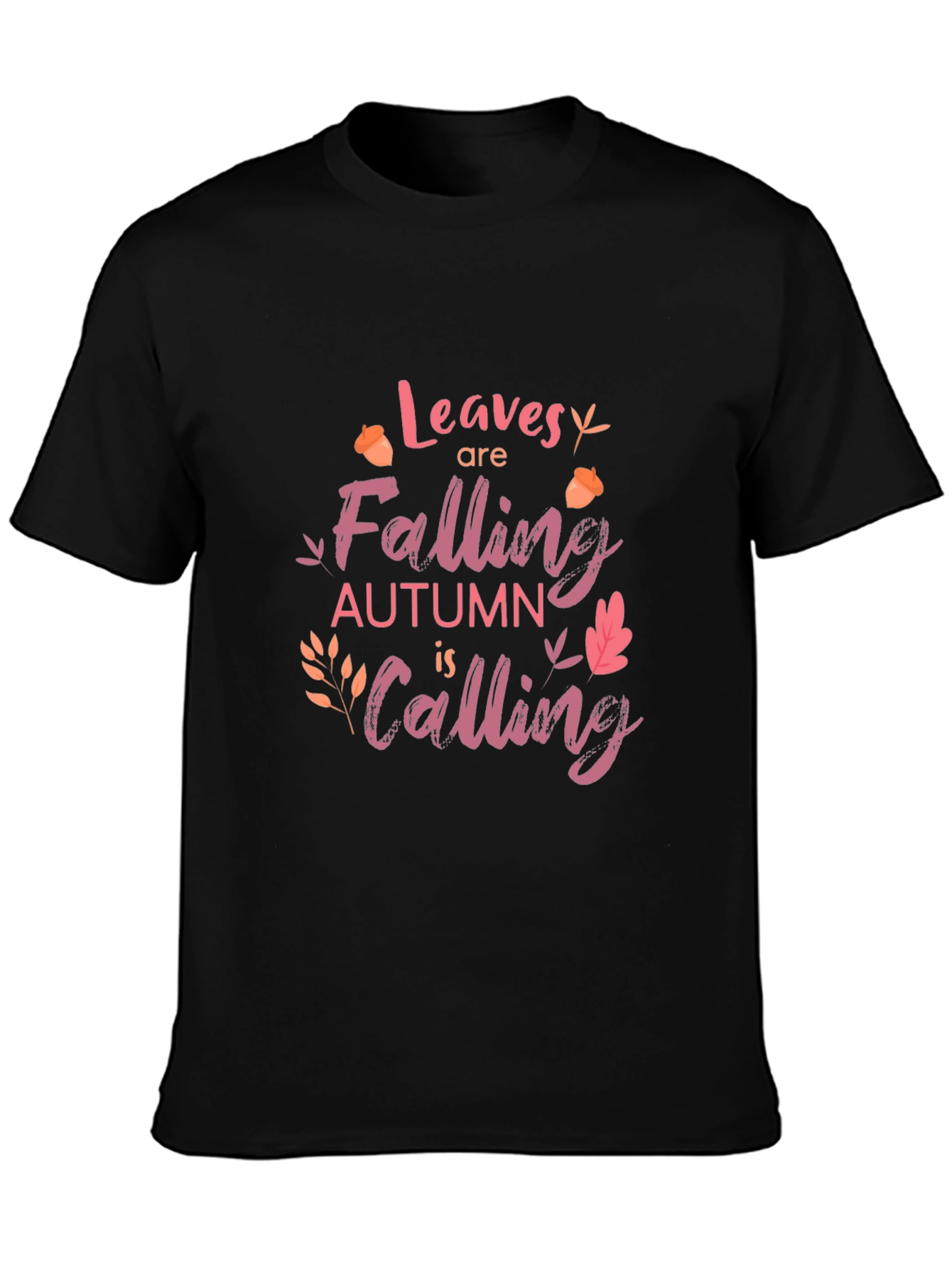 Autumn Calling Black Graphic Tee