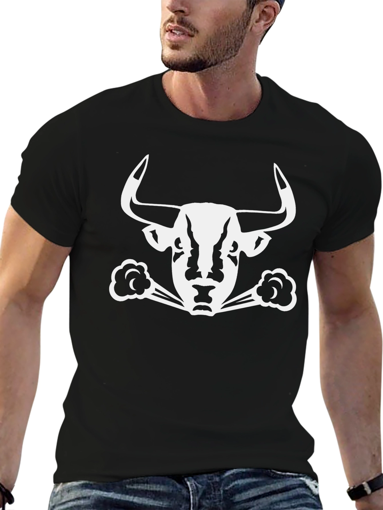 Black Bull Graphic T-Shirt - Stylish & Bold Design