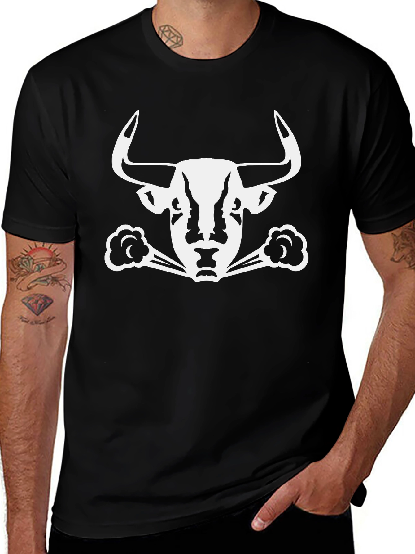 Black Bull Graphic T-Shirt - Stylish & Bold Design