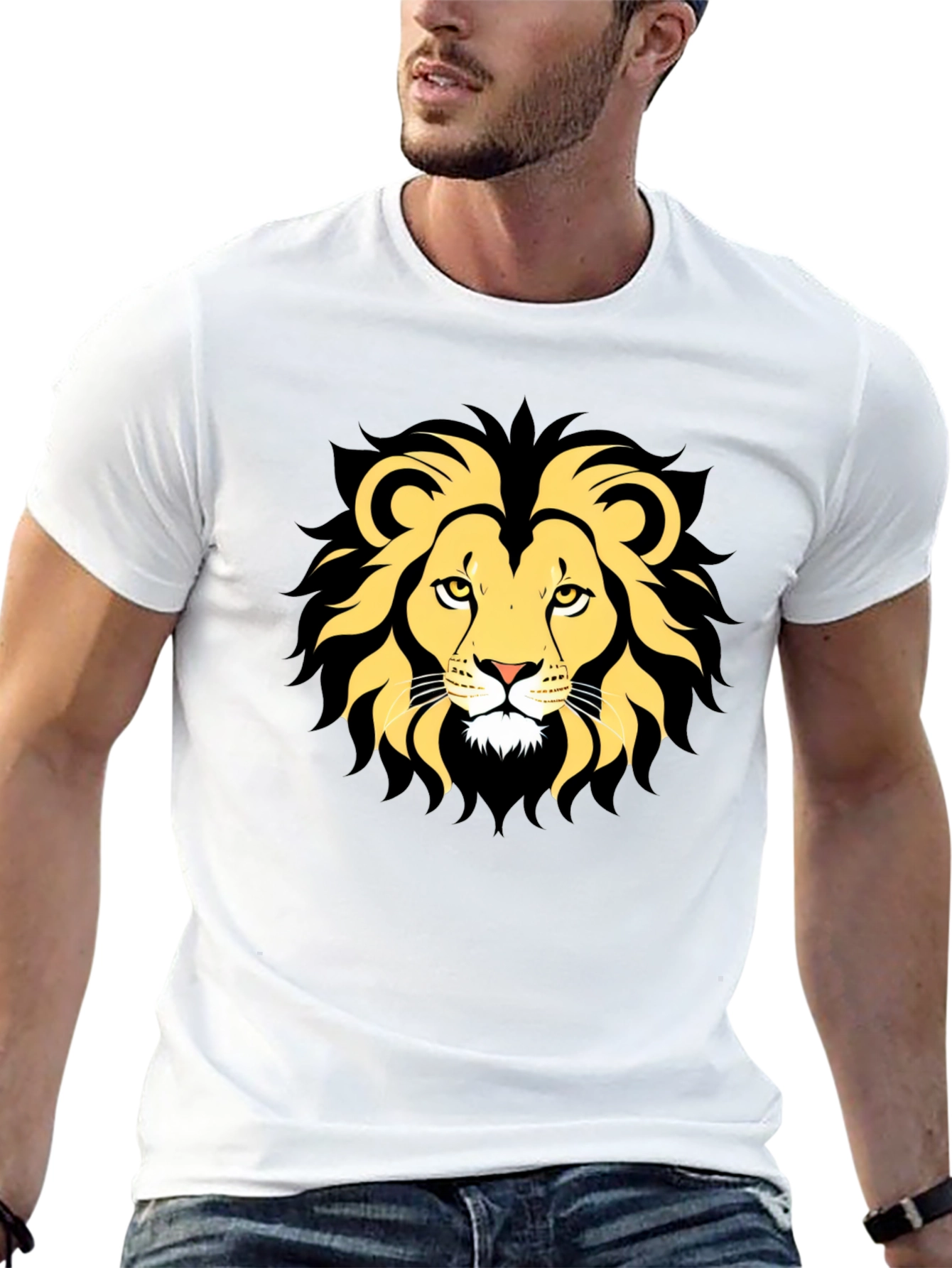 Lion Graphic Tee - Mens Black T-Shirt