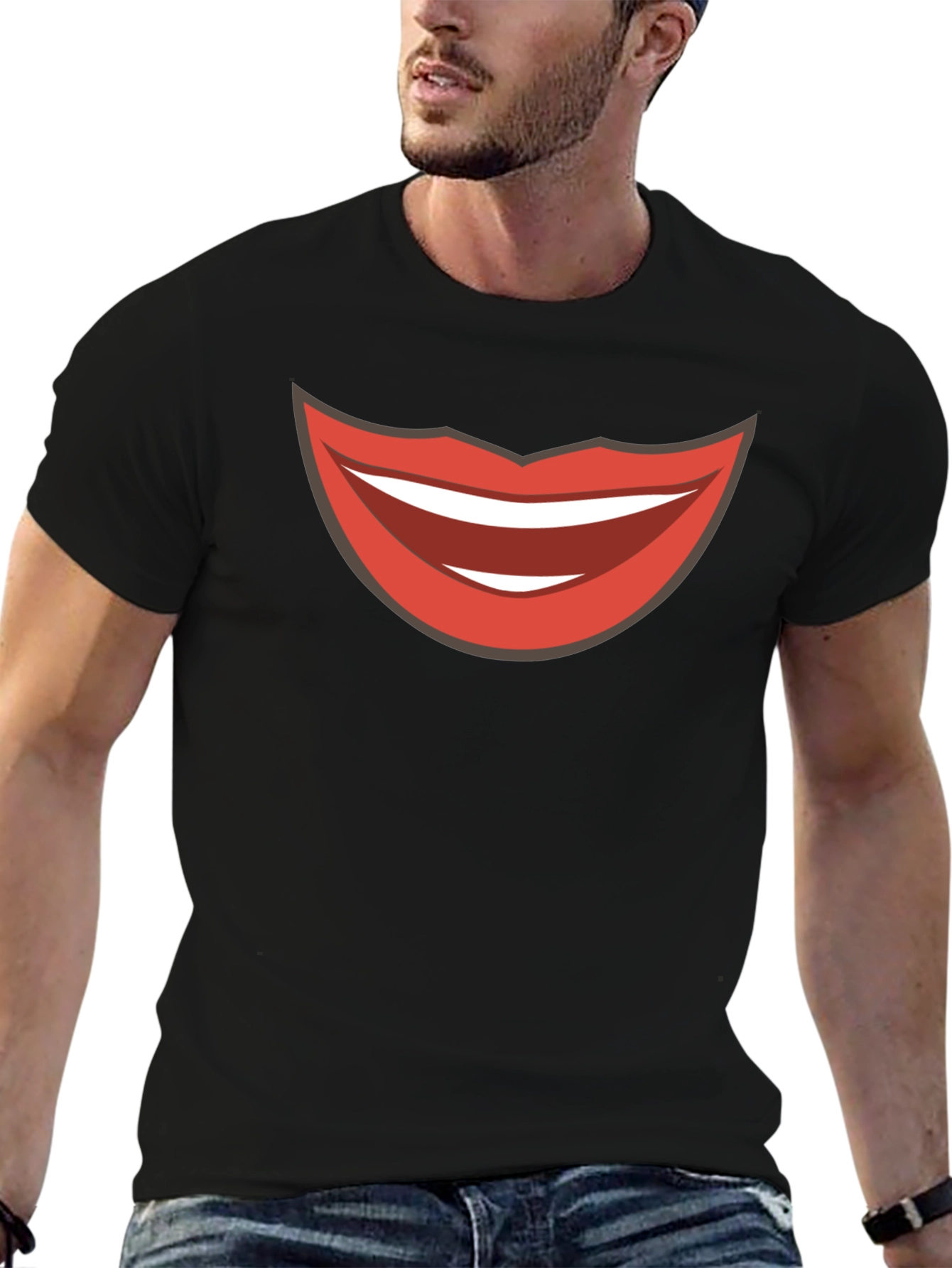 Smile Graphic Black T-Shirt