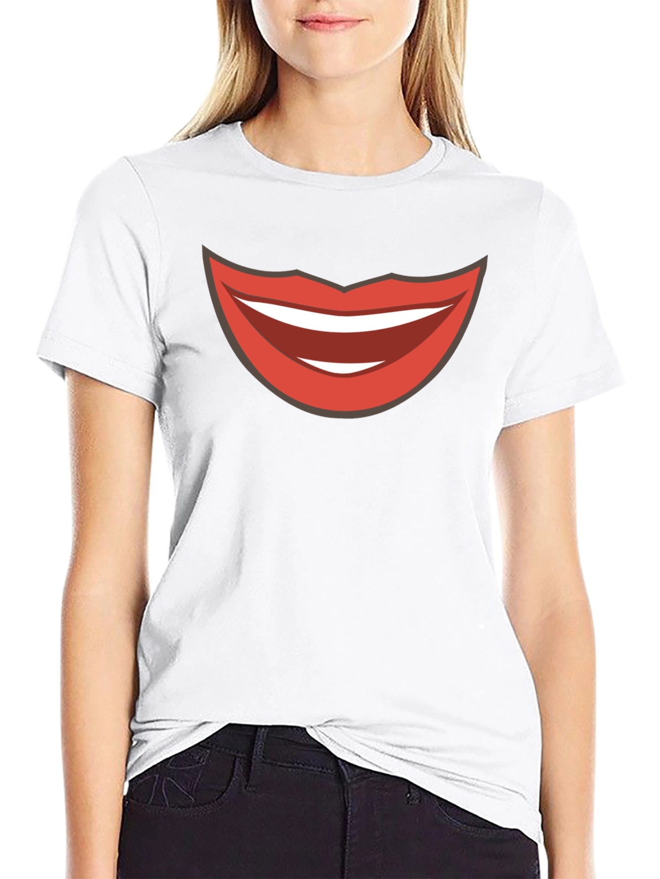 Smile Graphic Black T-Shirt