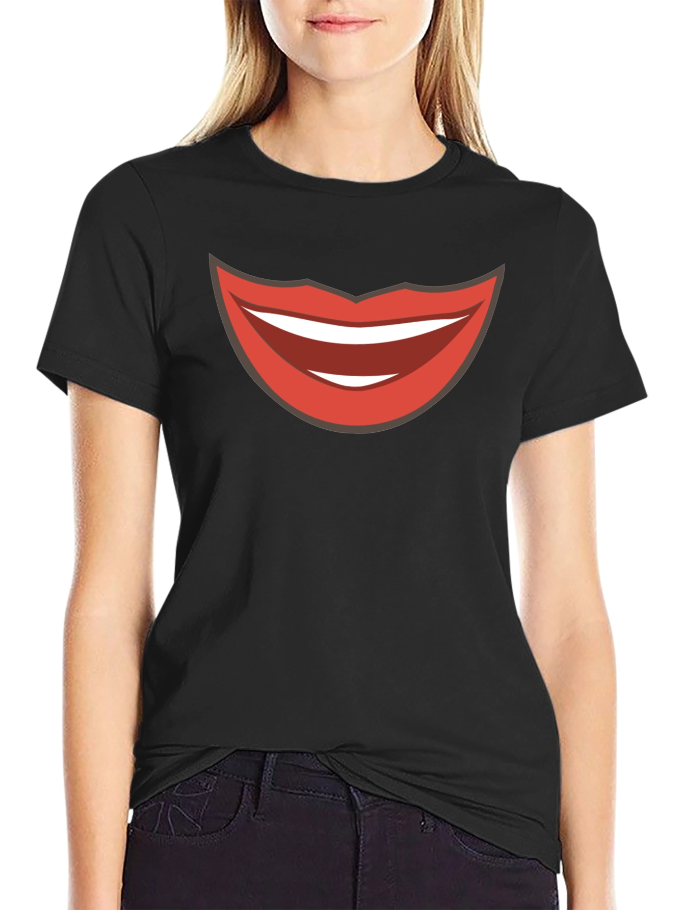 Smile Graphic Black T-Shirt