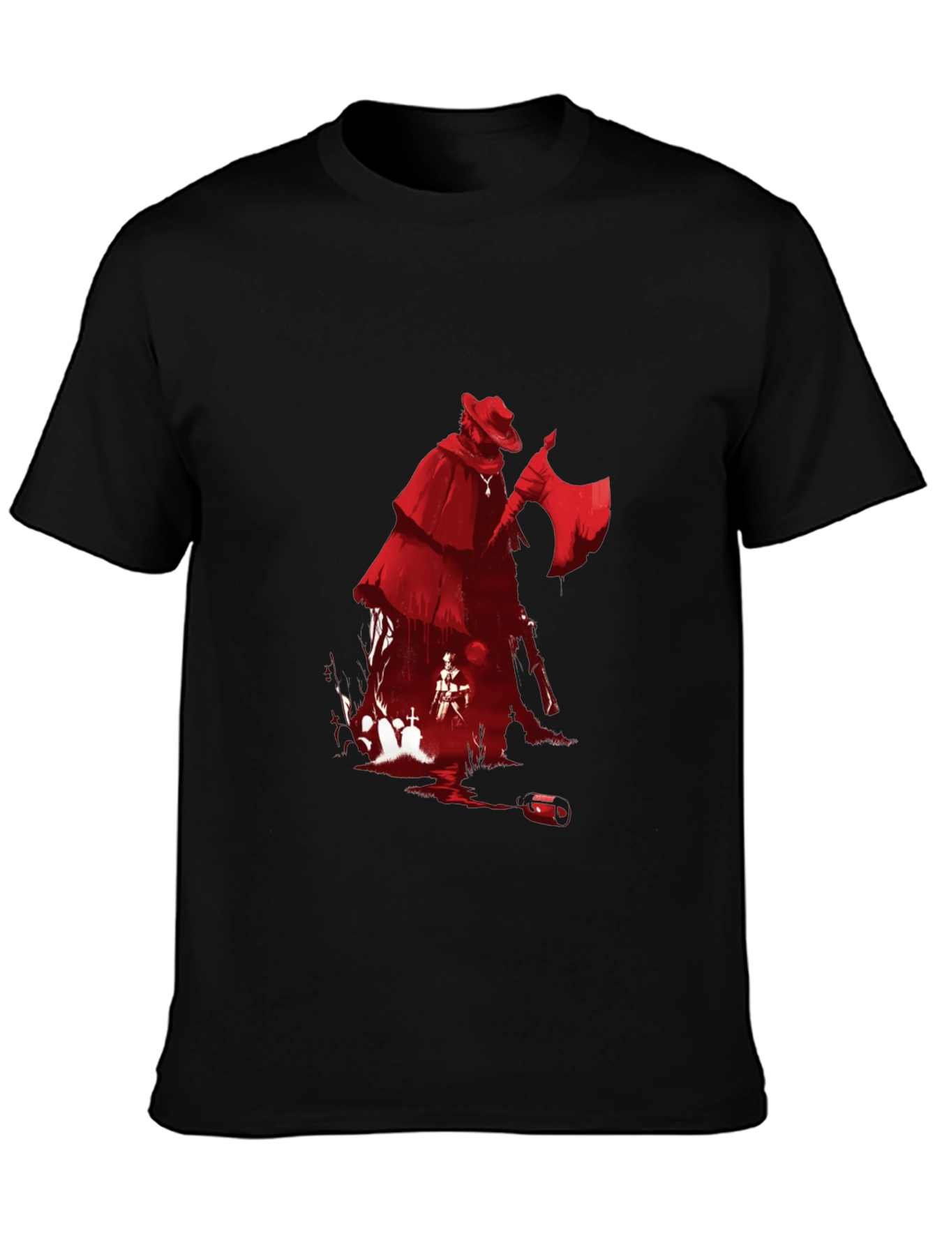 Grim Reaper T-Shirt: Red Graphic Tee