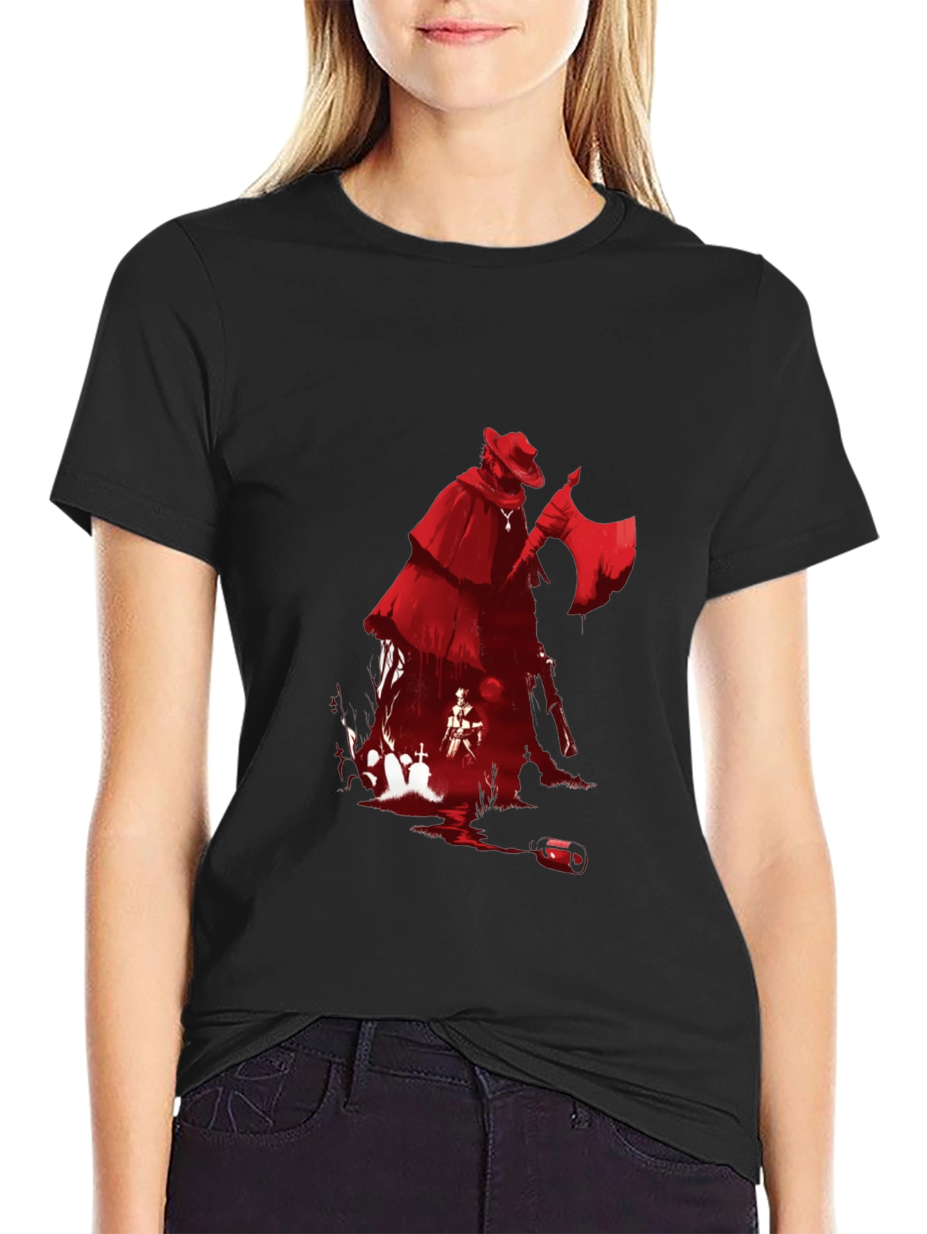 Grim Reaper T-Shirt: Red Graphic Tee