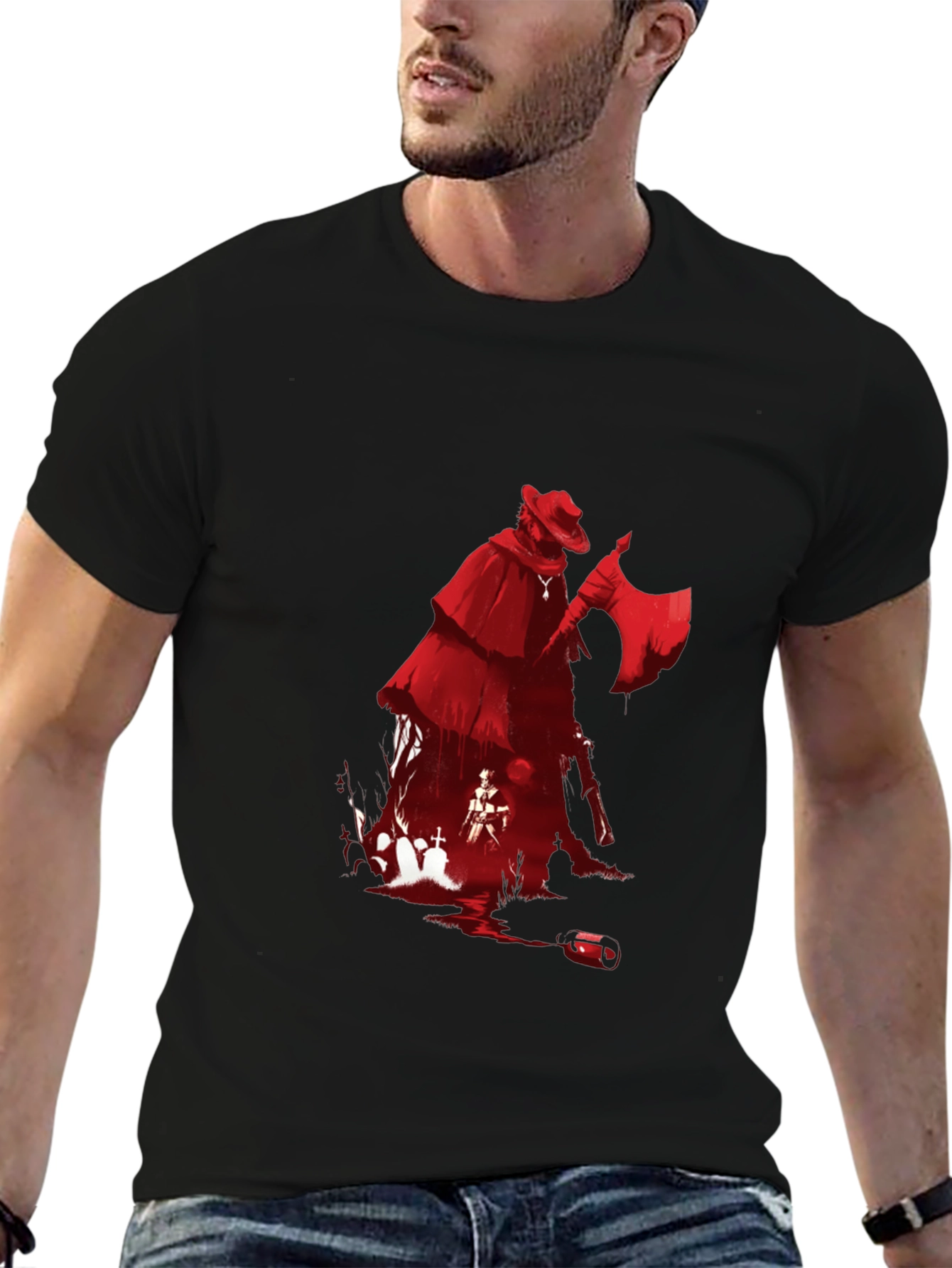 Grim Reaper T-Shirt: Red Graphic Tee