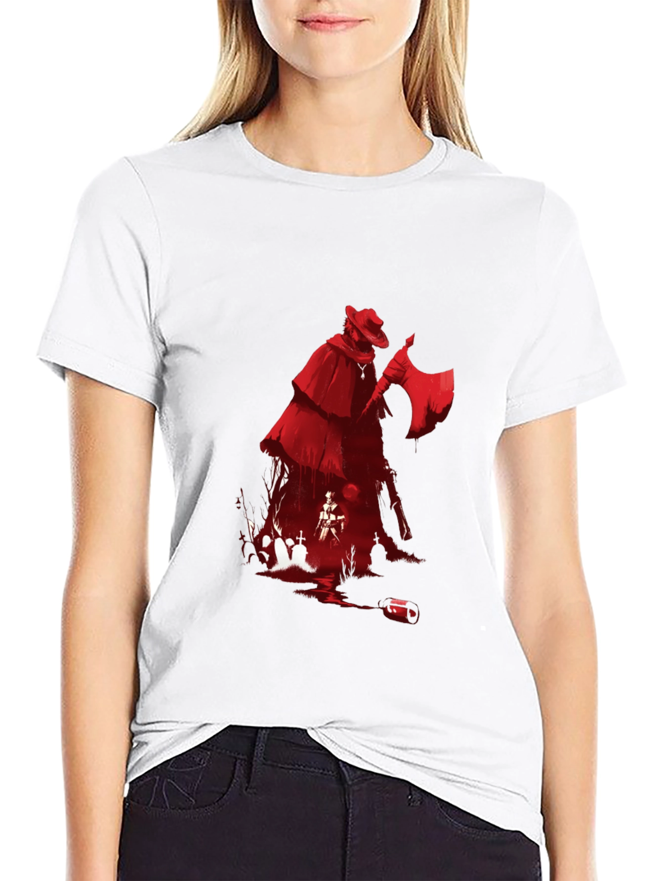 Grim Reaper T-Shirt: Red Graphic Tee