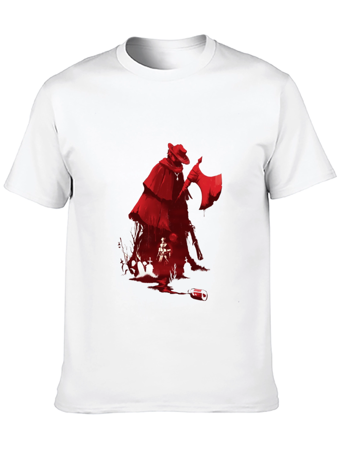 Grim Reaper T-Shirt: Red Graphic Tee