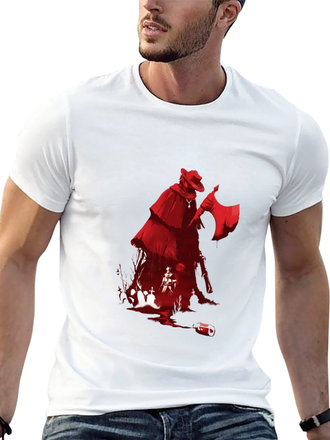 Grim Reaper T-Shirt: Red Graphic Tee