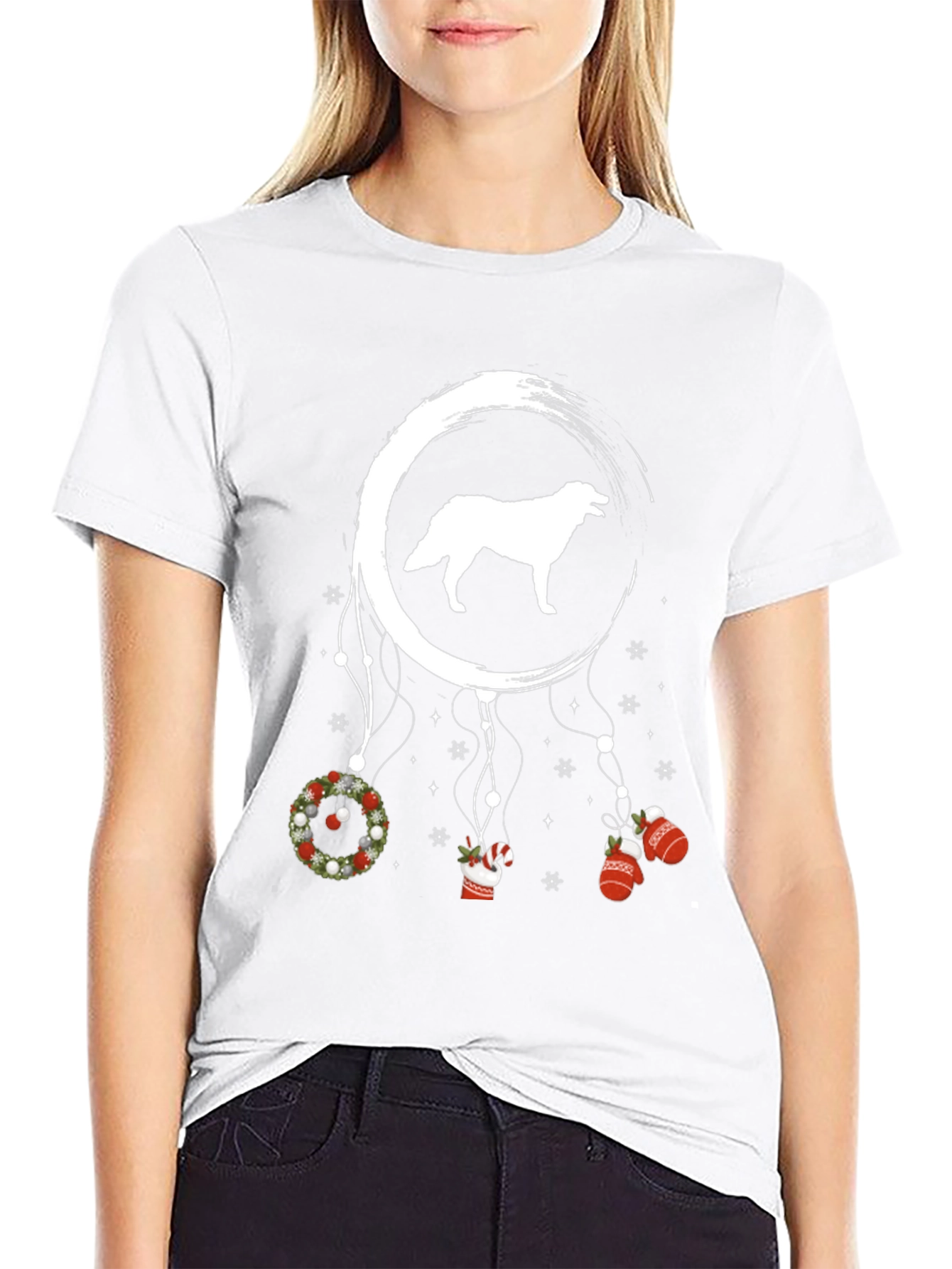 Christmas Dog Dreamcatcher T-Shirt – Festive Dog Lover Tee