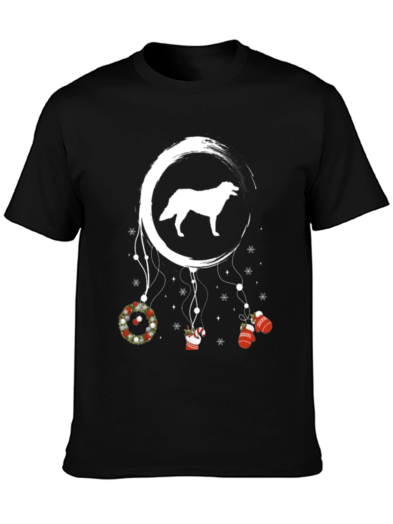 Christmas Dog Dreamcatcher T-Shirt – Festive Dog Lover Tee