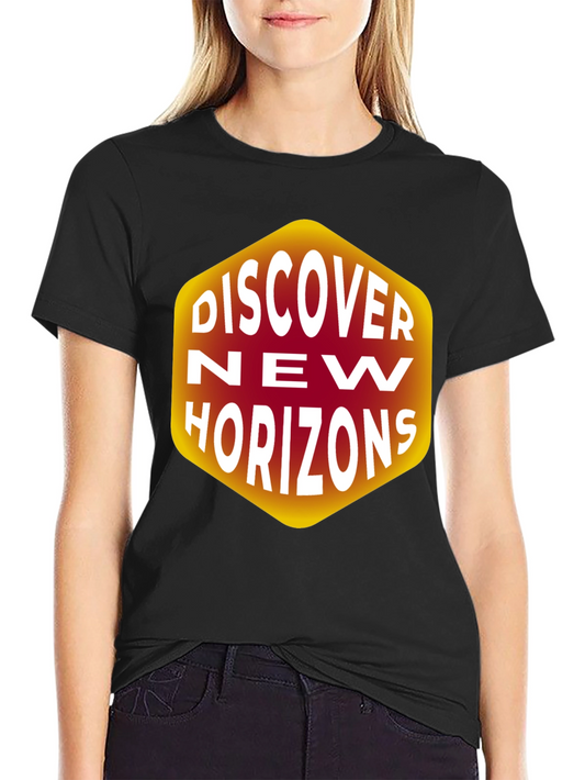 Discover New Horizons Graphic T-Shirt - Black