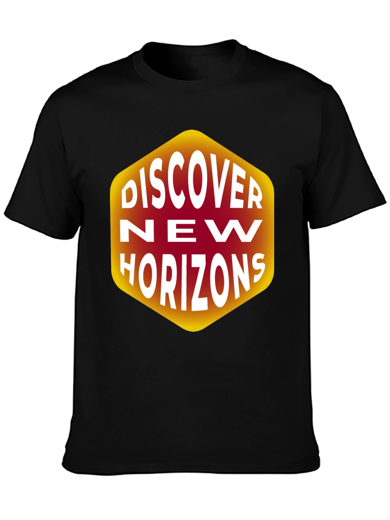Discover New Horizons Graphic T-Shirt - Black