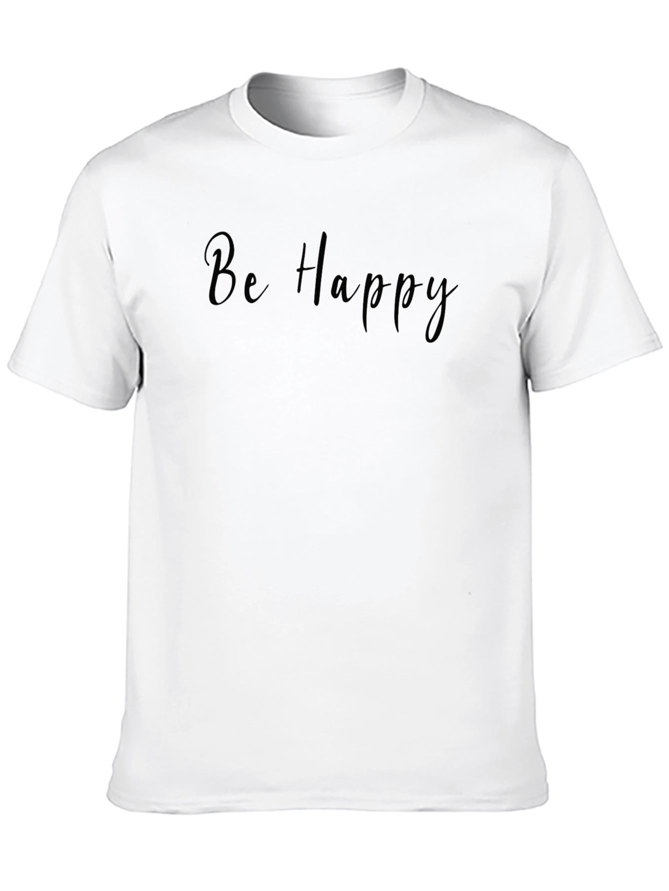 Be Happy Black Tee - Comfort & Style