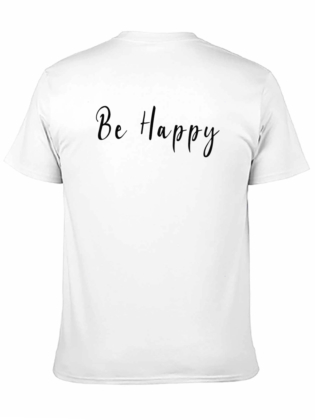 Be Happy Black Tee - Comfort & Style