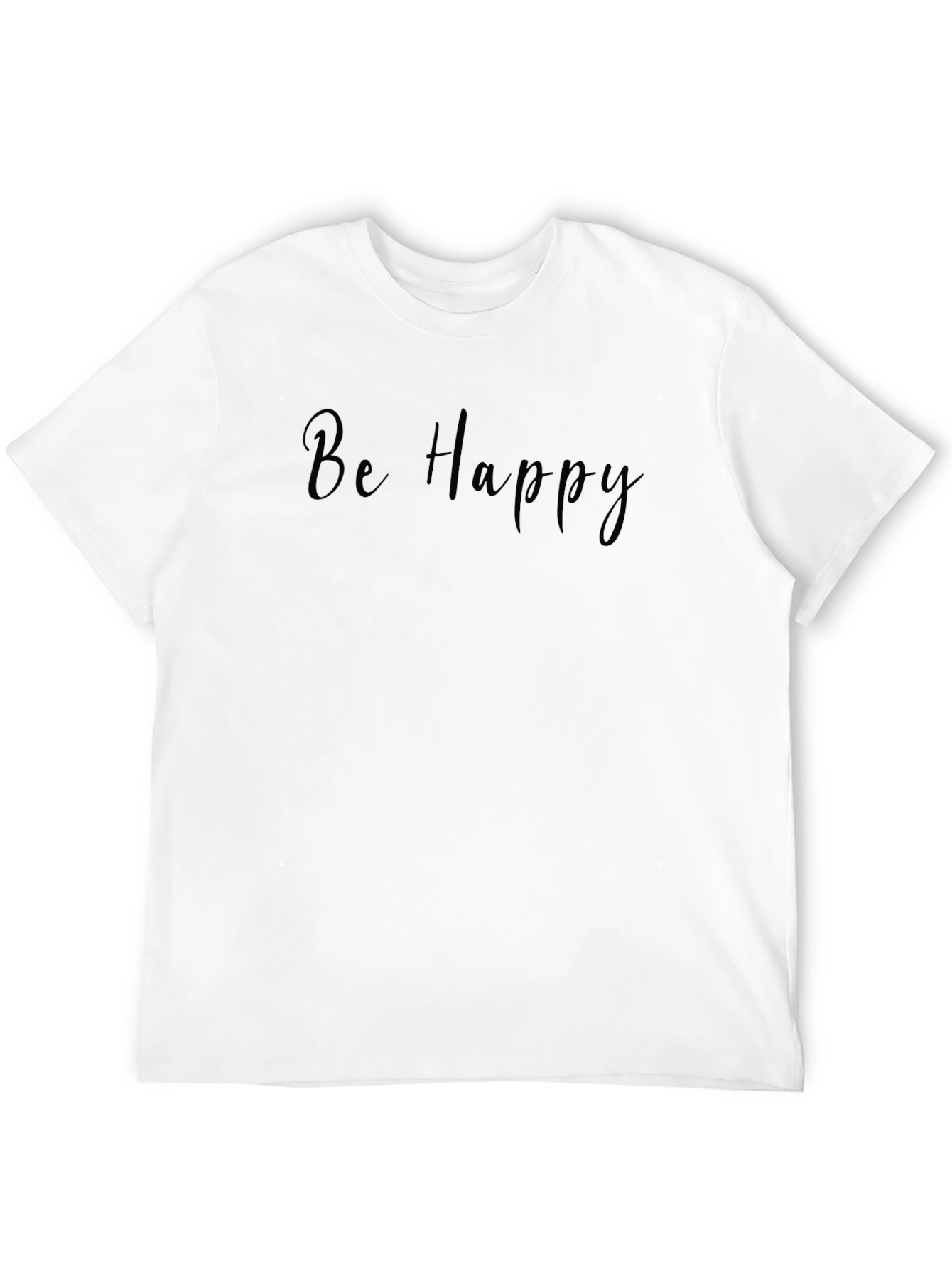 Be Happy Black Tee - Comfort & Style