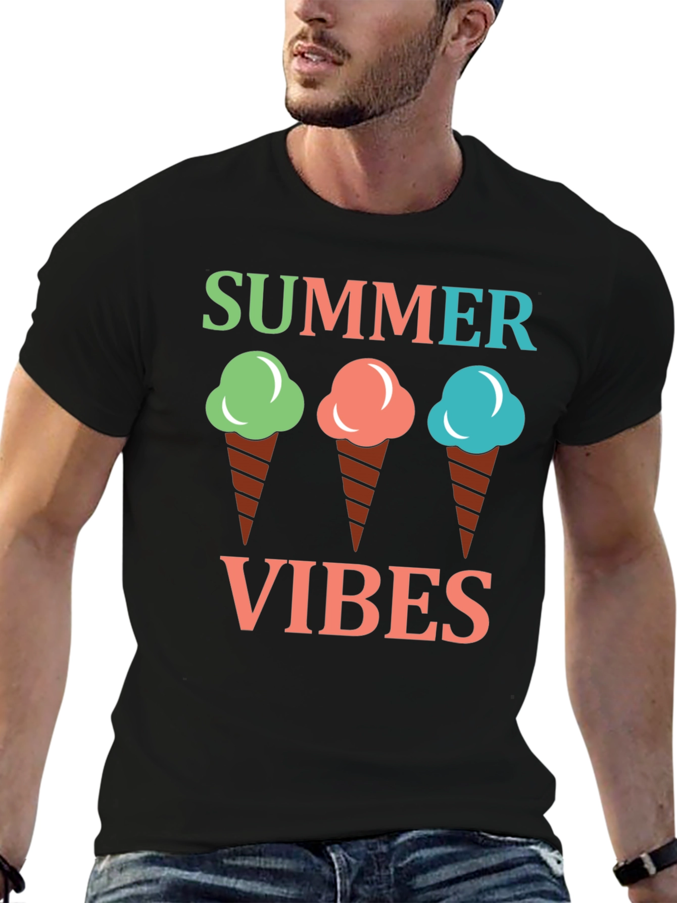 Summer Vibes Ice Cream Graphic Tee