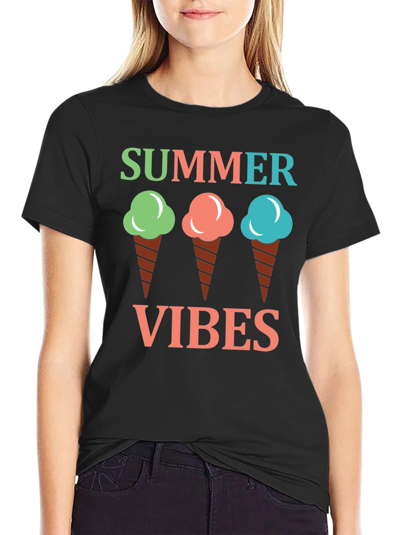 Summer Vibes Ice Cream Graphic Tee