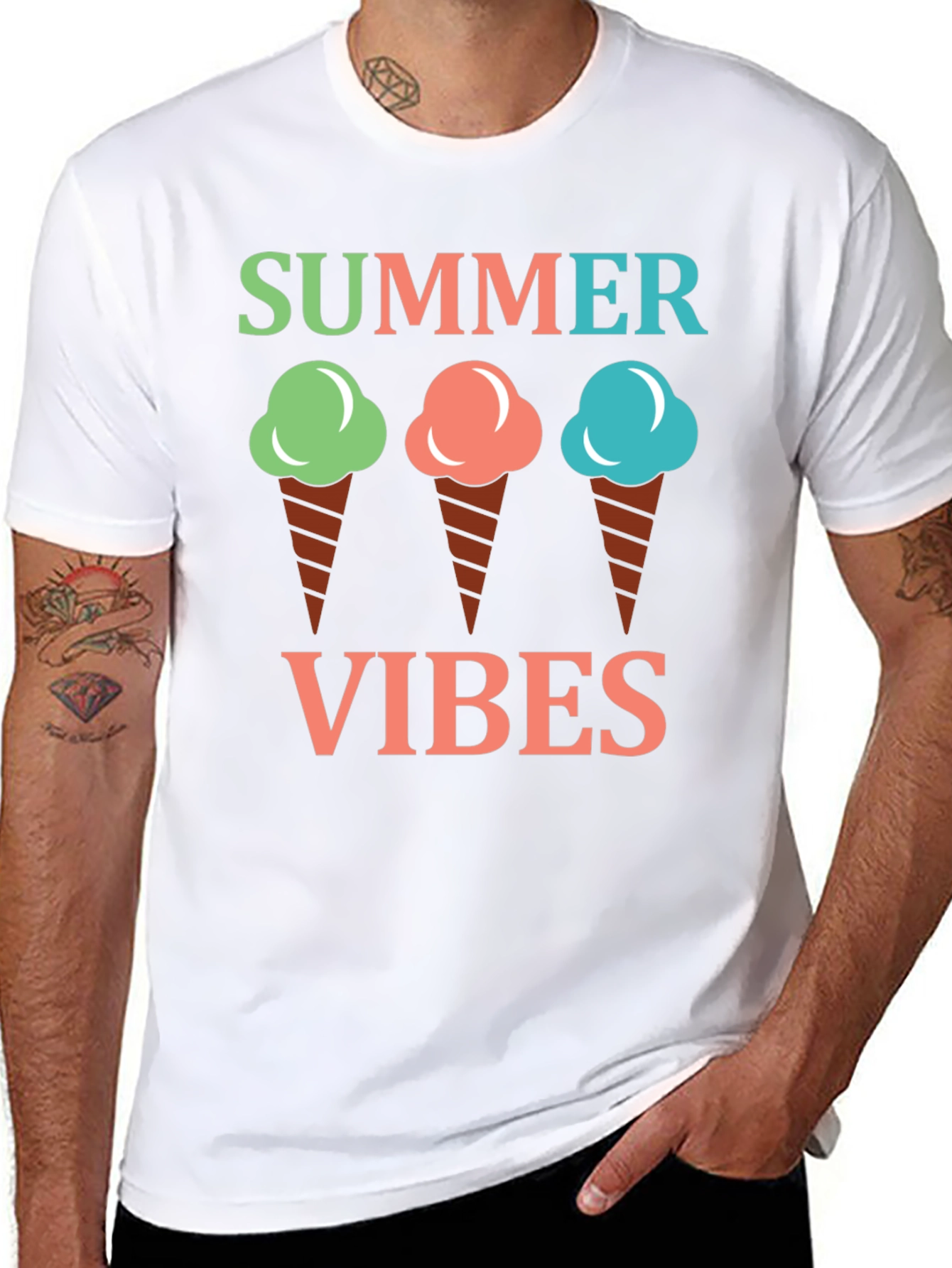Summer Vibes Ice Cream Graphic Tee