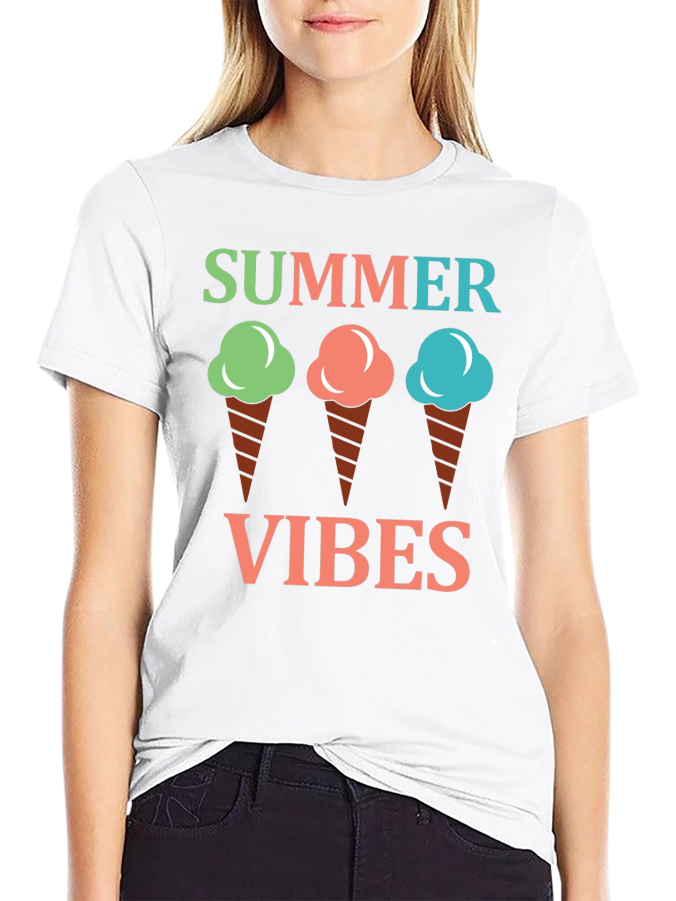 Summer Vibes Ice Cream Graphic Tee