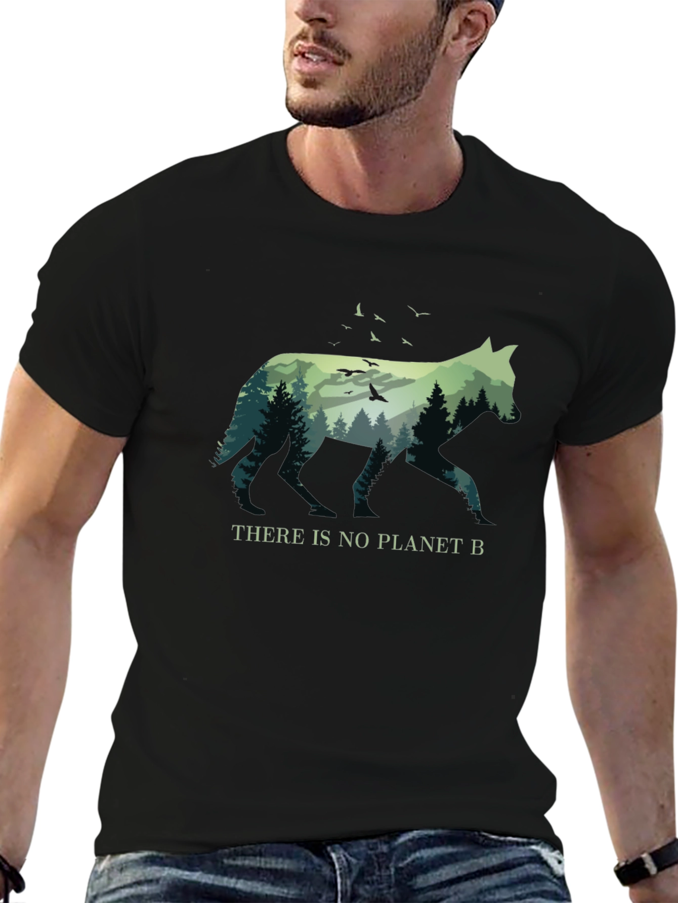 Planet B Nature Wolf Graphic Tee