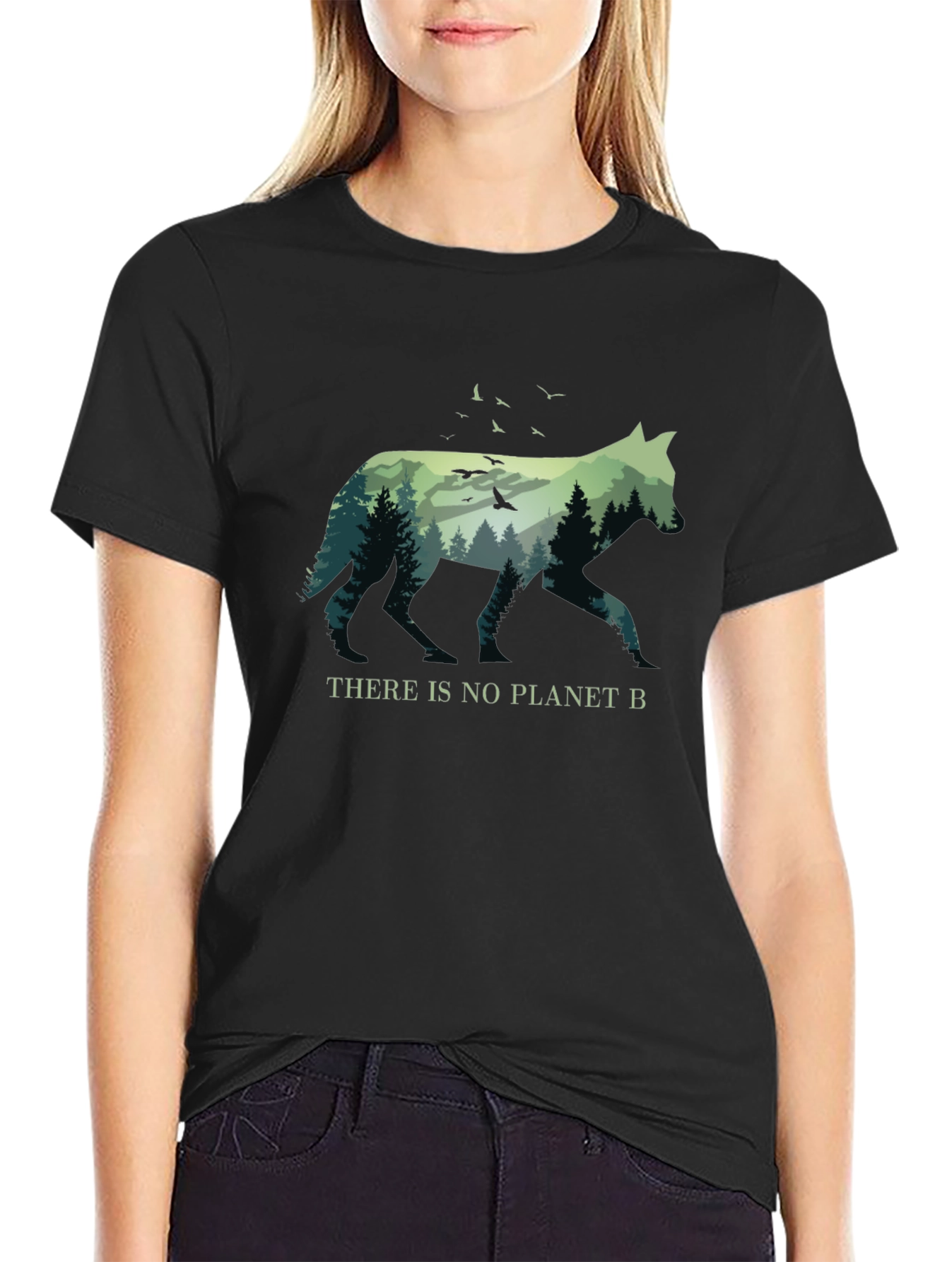 Planet B Nature Wolf Graphic Tee