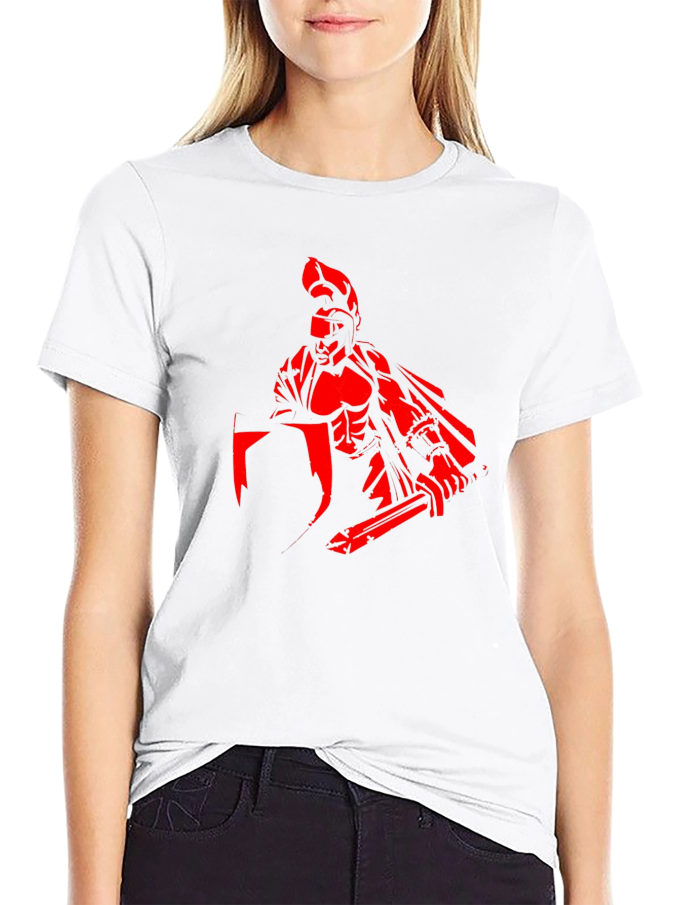 Spartan Warrior Graphic T-Shirt - Black
