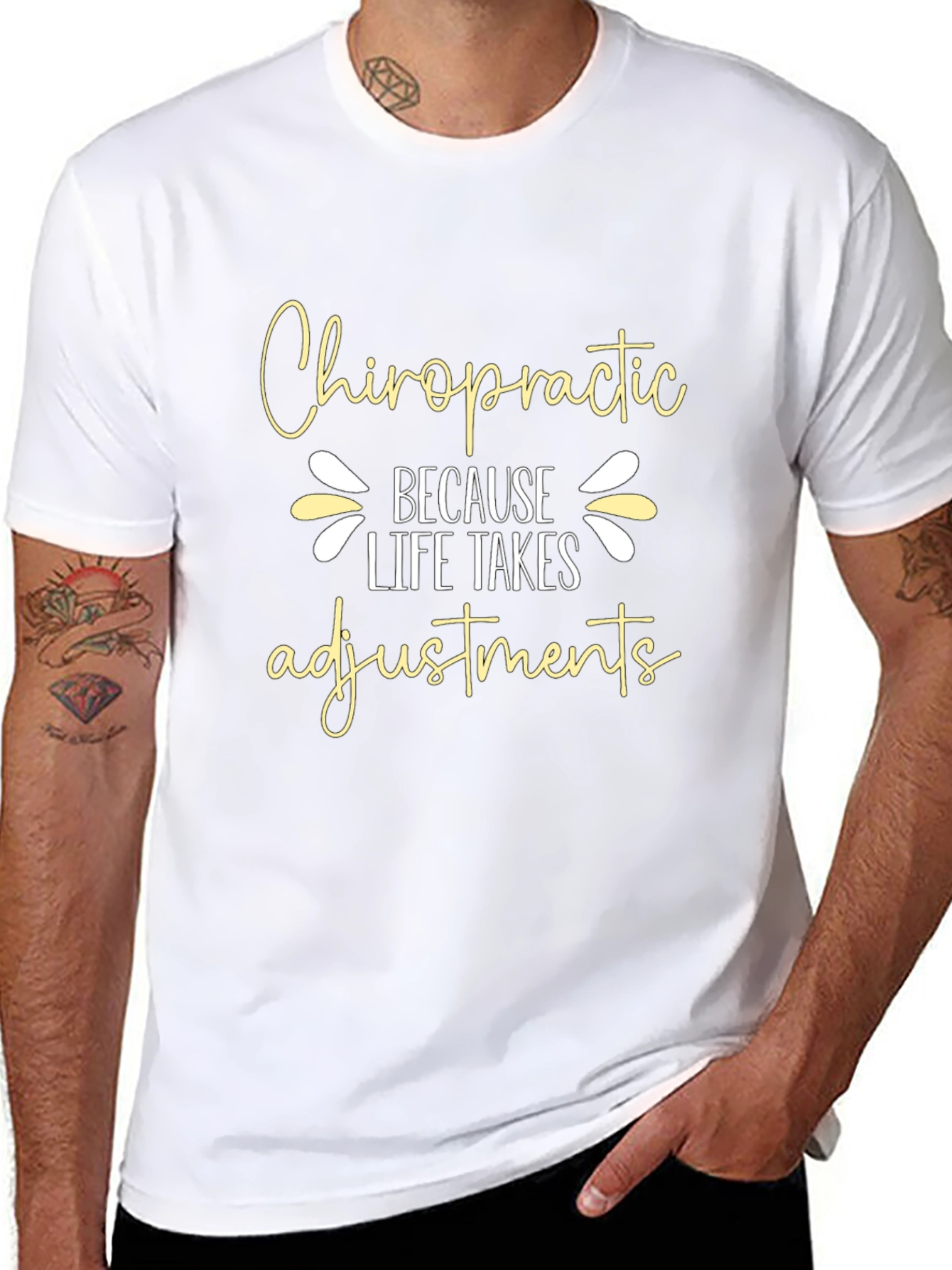 Chiropractic Adjustment T-Shirt Life Takes Adjustments