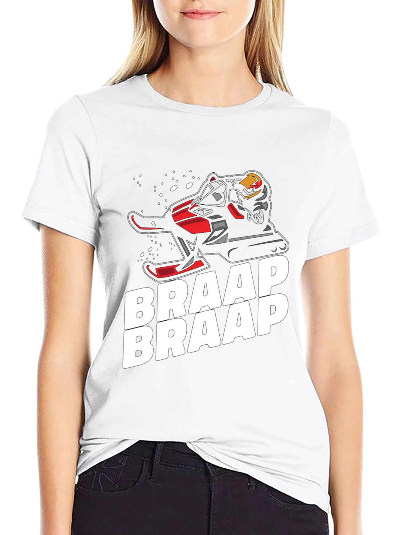 Braap Snowmobile T-Shirt - Black