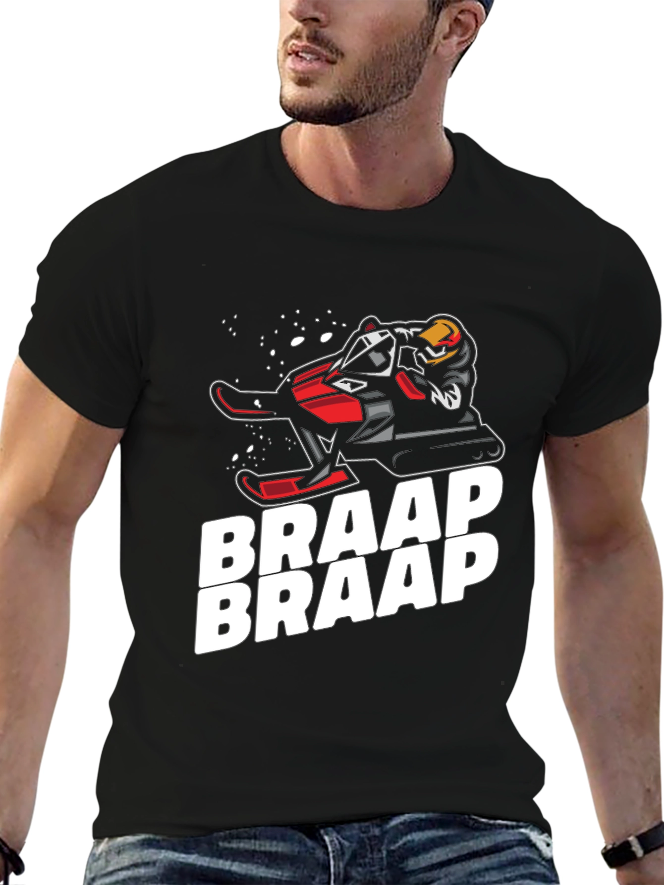 Braap Snowmobile T-Shirt - Black