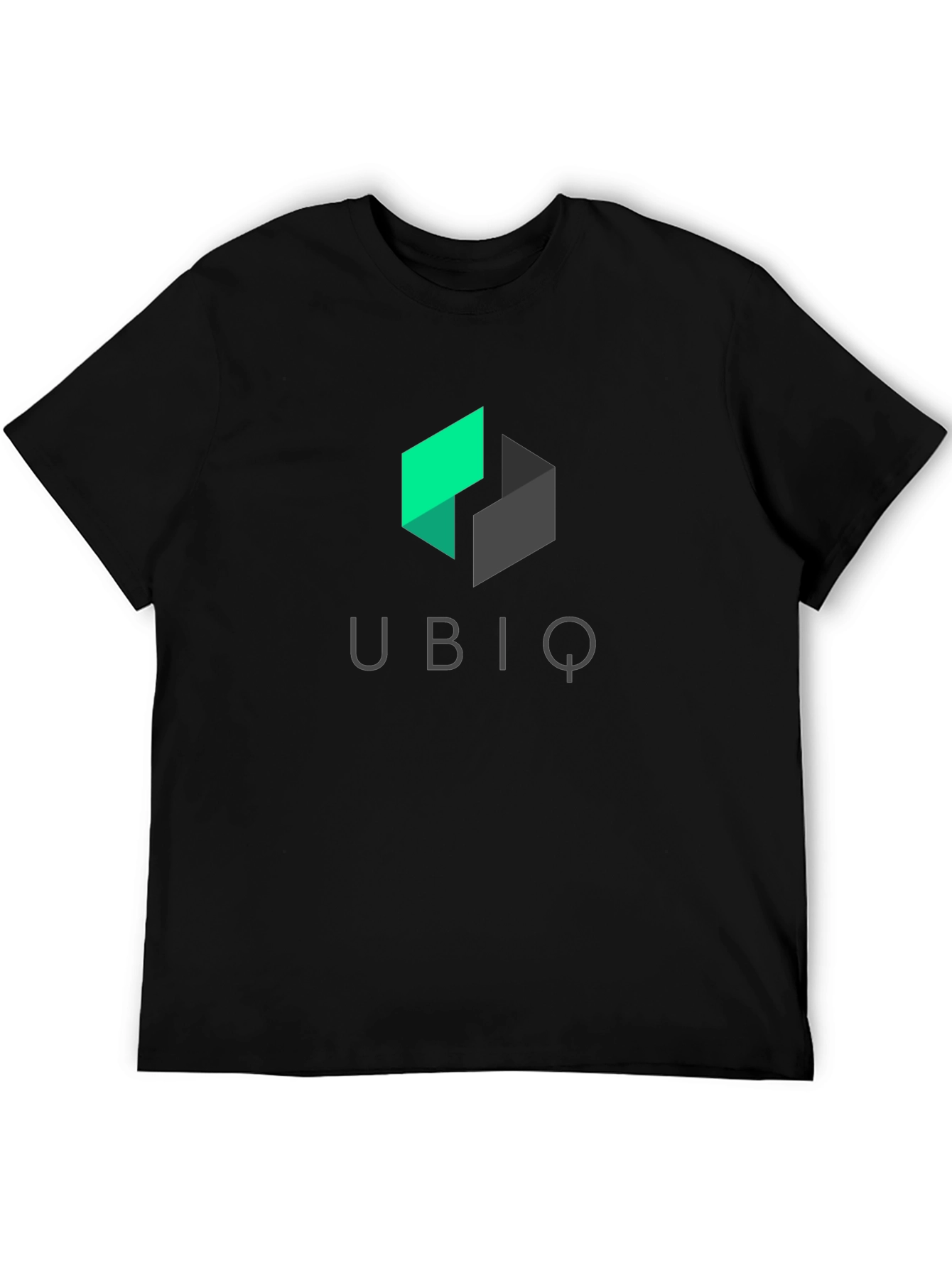 Ubiq Black T-Shirt - Modern Geometric Logo Tee
