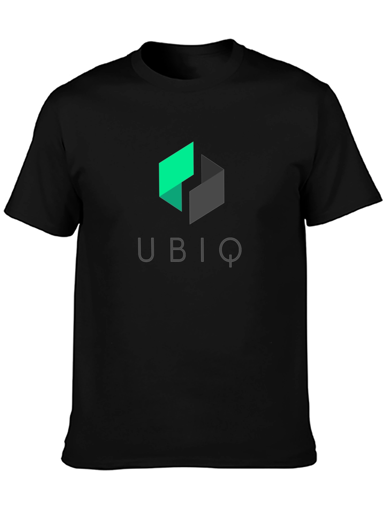 Ubiq Black T-Shirt - Modern Geometric Logo Tee
