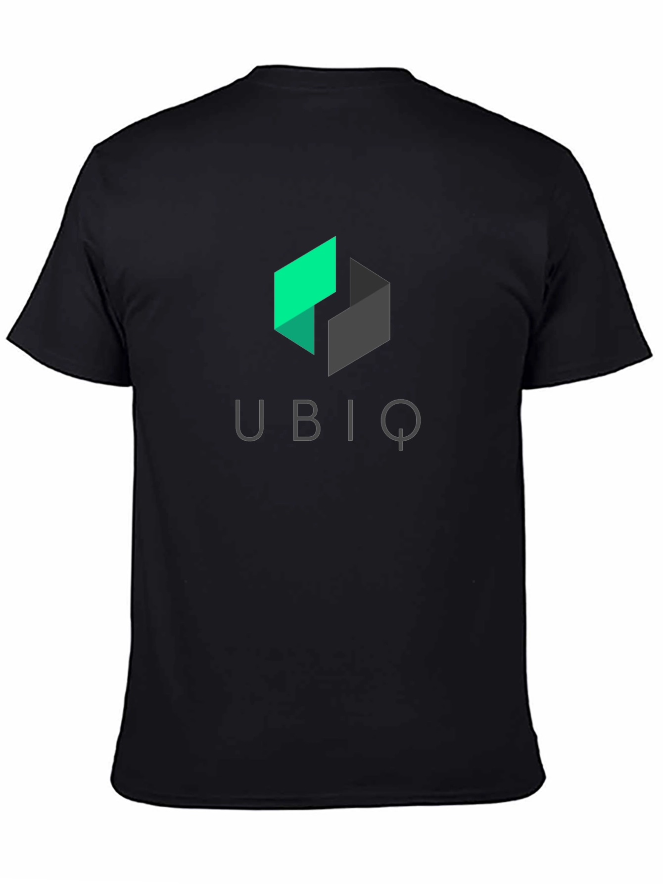 Ubiq Black T-Shirt - Modern Geometric Logo Tee