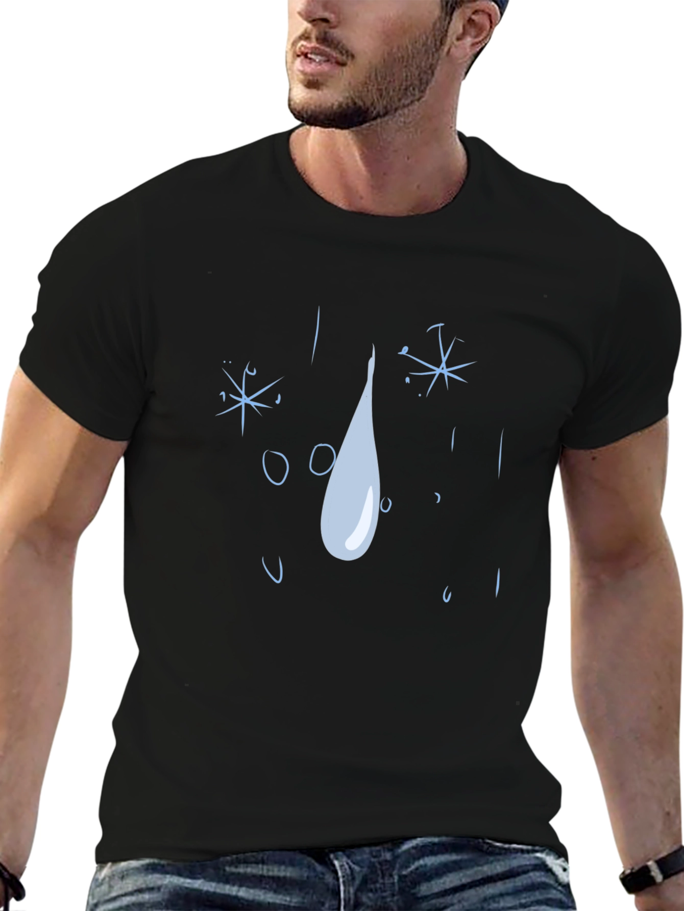 Tears in Rain Graphic Black T-Shirt