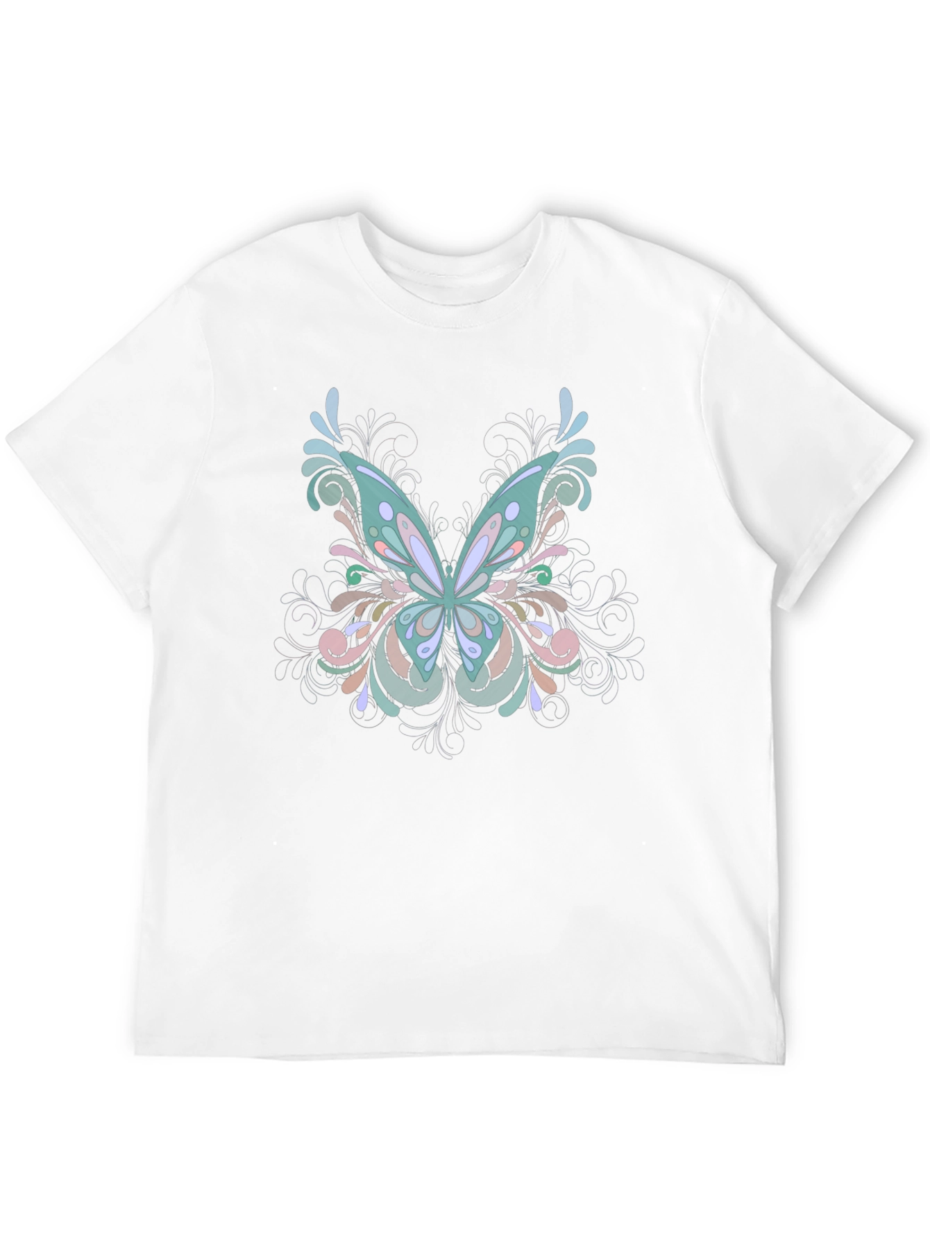 Butterfly Swirl Black T-Shirt